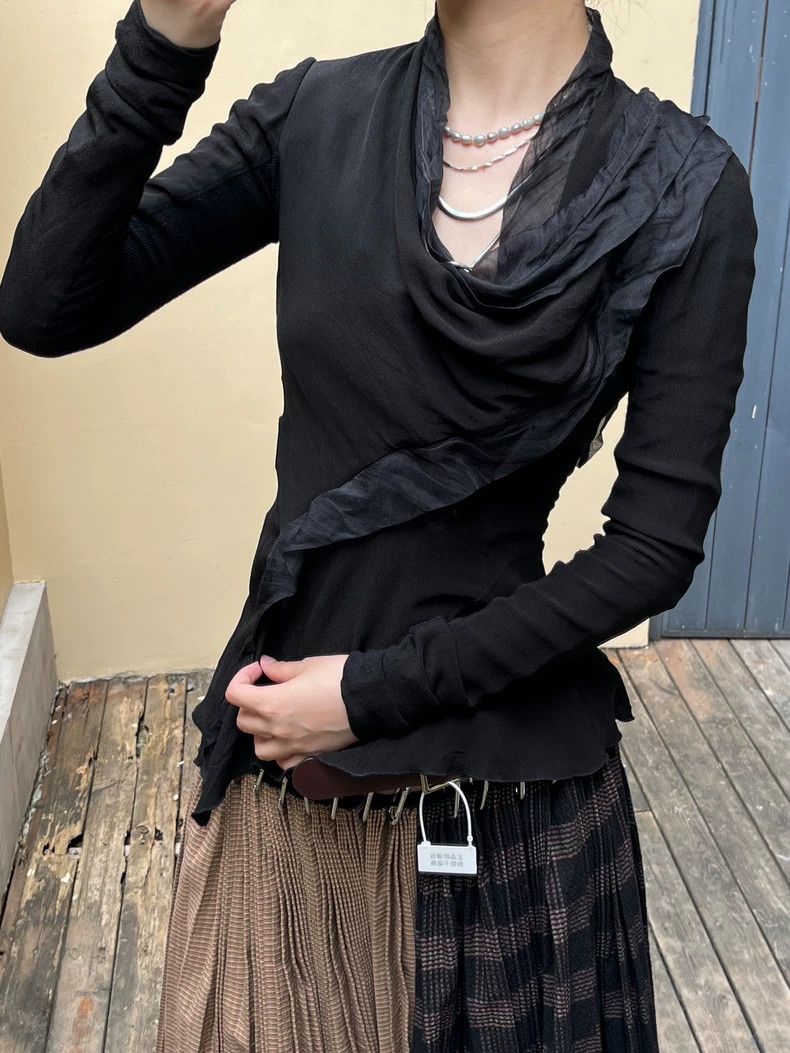 Rick Owens Rick Owens Silk Jacket with Irregular Edges jacket Size XS / US 0-2 / IT 36-38 - 6 Thumbnail