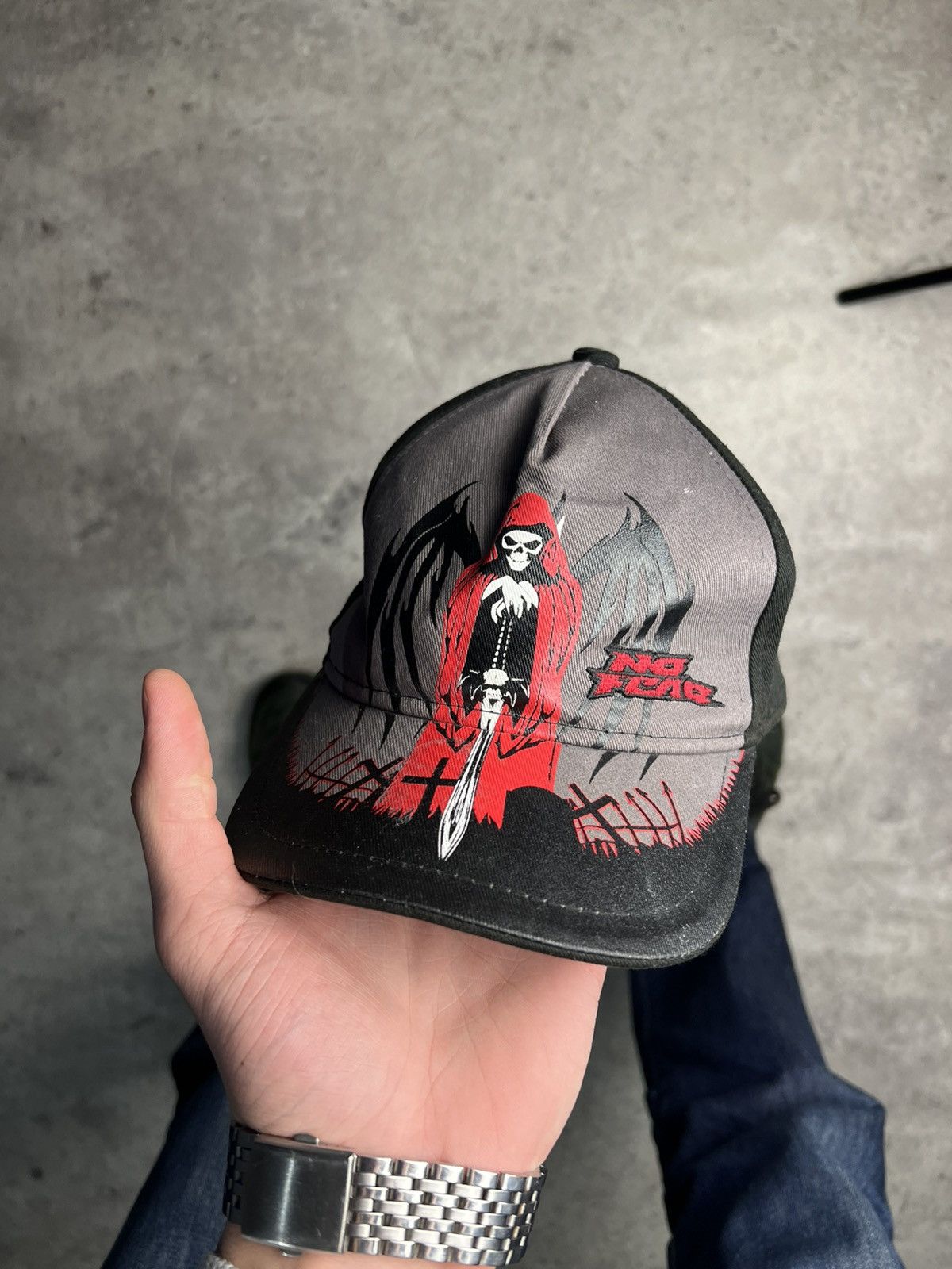 Japanese Brand Vintage Y2k No Fear Cap multicolour Size ONE SIZE - 2 Thumbnail