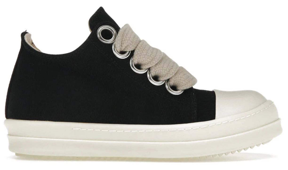 Rick Owens Jumbo Low Canvas Sneaker Black Size US 5 / EU 37 - 1 Thumbnail