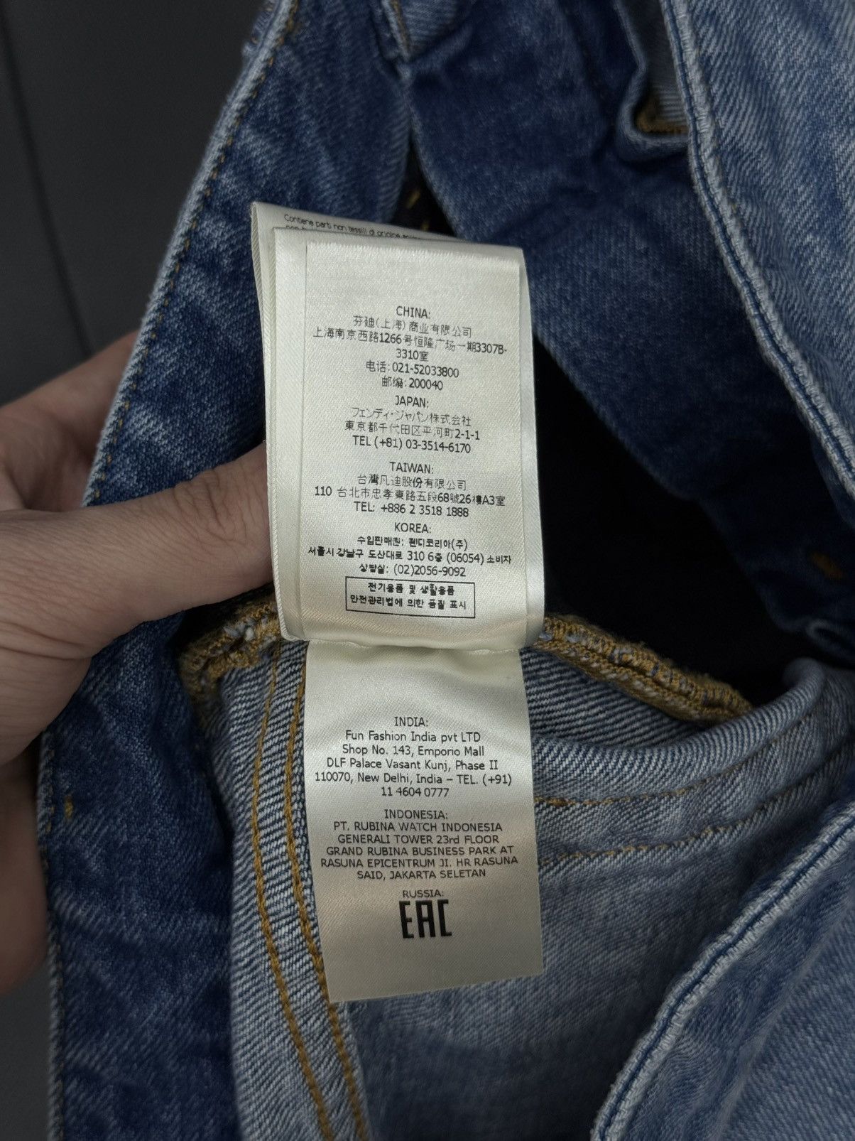 Fendi Fendi Blue Jeans Leather Size 30/34 $1500 Retail Size US 30 / EU 46 - 18 Thumbnail
