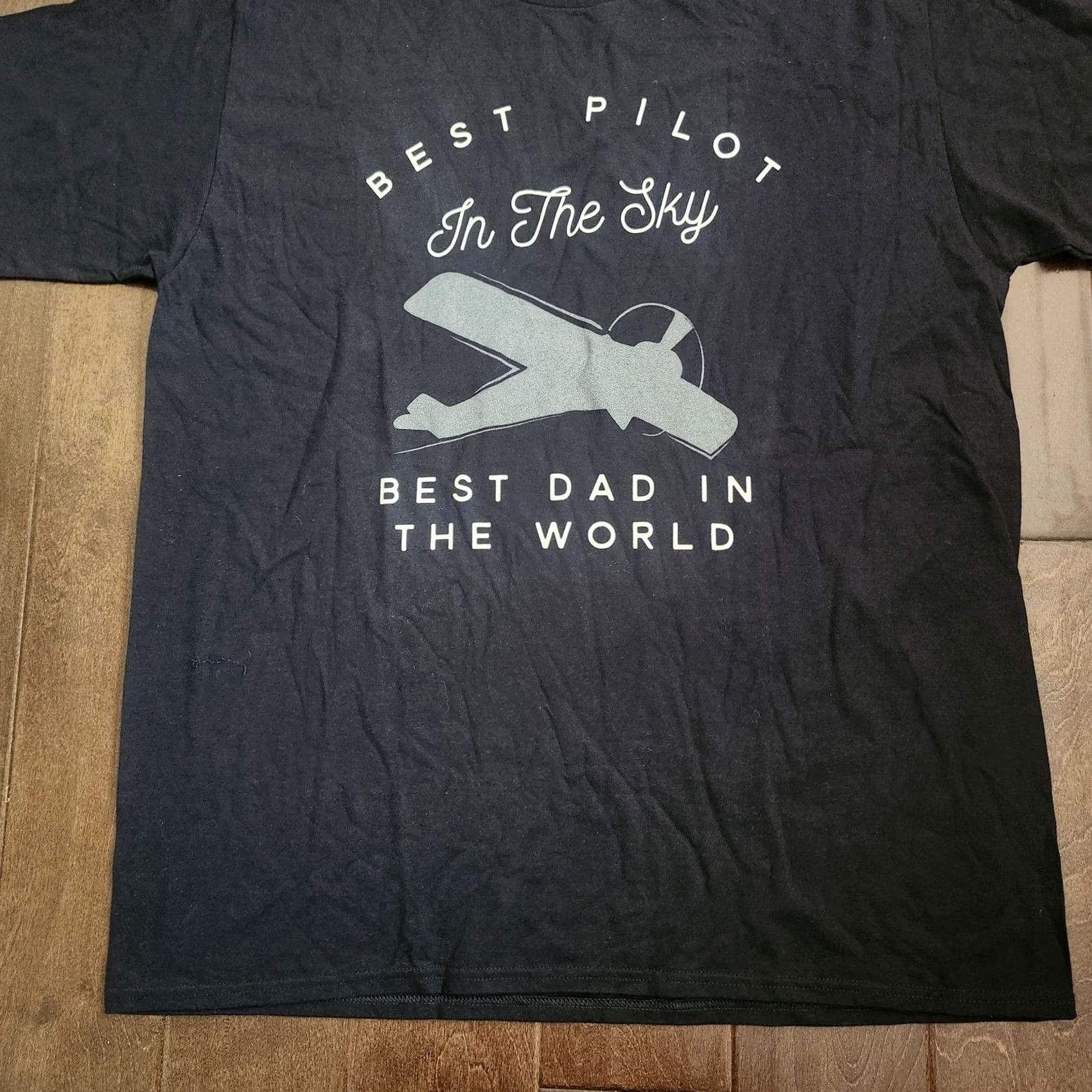 Port & Company Best Pilot In The Sky Shirt XL Airplane Dad Graphic Tee Gift Father Size US XL / EU 56 / 4 - 4 Thumbnail