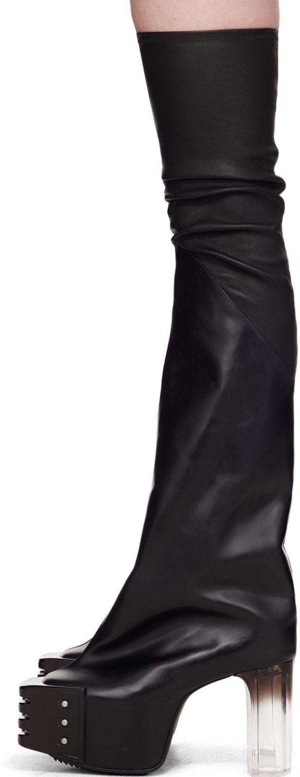 Rick Owens NEW ♟️ SAMPLE GRILL FLARED KISS GRADIENT LUXOR BOOTS Size US 11 / EU 44 - 3 Thumbnail