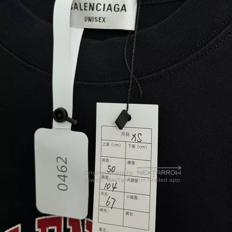 Balenciaga Balenciaga Black Scissor Wheat Logo Short Sleeve XS Size US XS / EU 42 / 0 - 3 Thumbnail