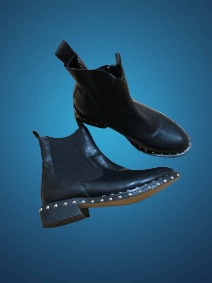 Valentino Luxury Valentino Black Studded Detail Chelsea Boots Size 36 Size US 6 / IT 36 - 1 Thumbnail