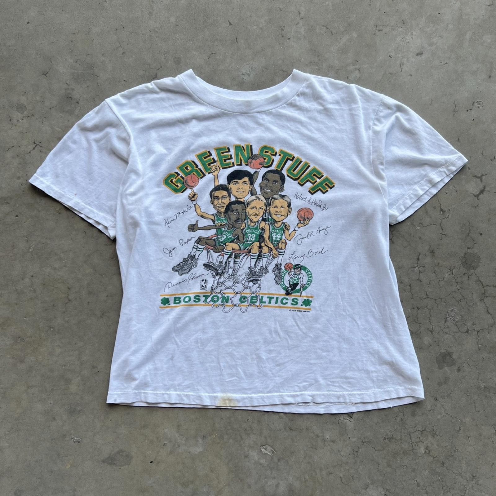 Designer 80s Boston Celtics Caricature Vintage Rare Size US L / EU 52-54 / 3 - 1 Thumbnail