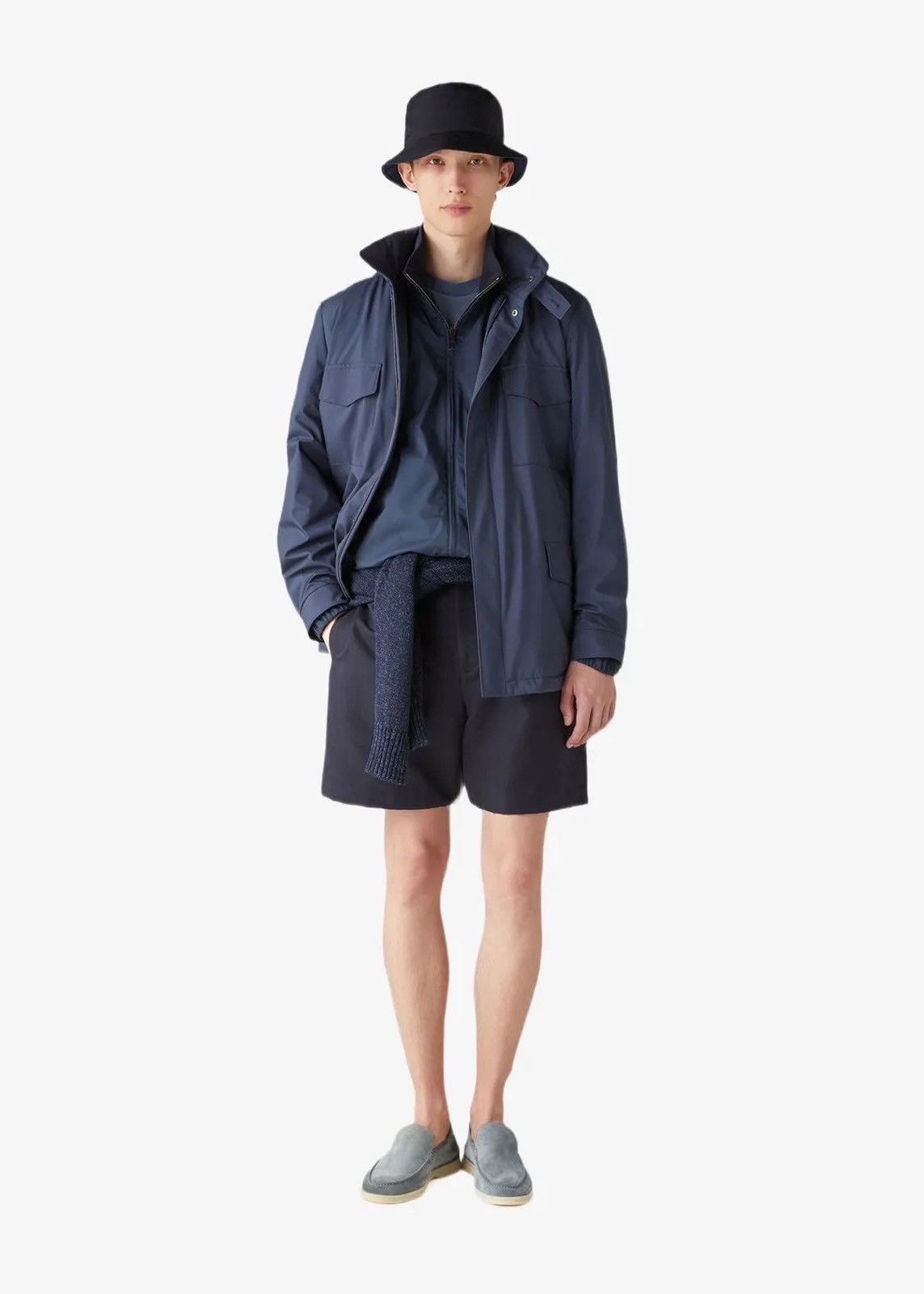 Loro Piana Loro Piana Navy Traveler Windmate Jacket Meb Size US L / EU 52-54 / 3 - 2 Thumbnail
