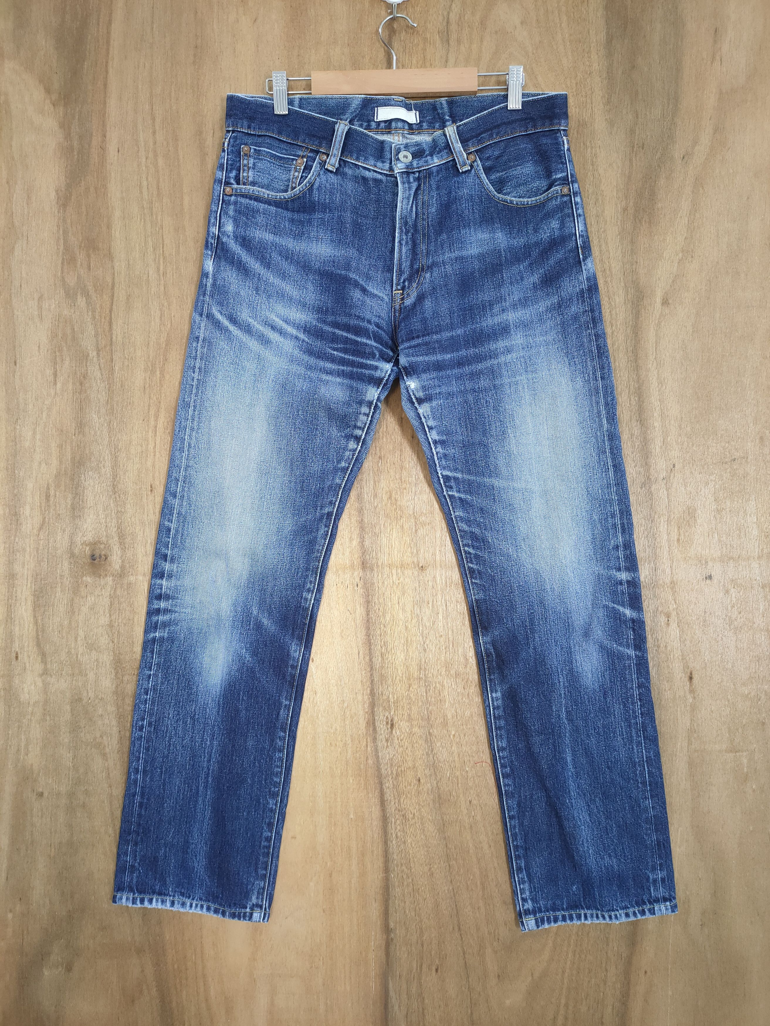 Japanese Brand 32×30 💥 VINTAGE JAPANESE SELVEDGE DISTRESSED JEANS PANTS Size US 32 / EU 48 - 1 Thumbnail