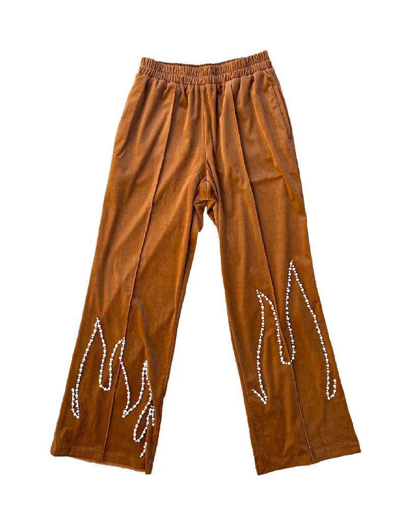 Birth of Royal Child Birth of Royal Child "Flame Pearl" Brown Velvet Pants Size US 30 / EU 46 - 1 Preview