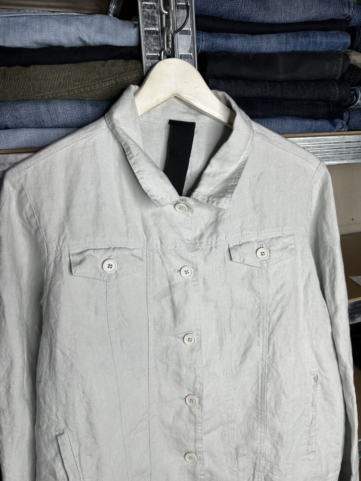 Rundholz Rundholz Black Label Light Grey 100% Linen Jacket Size L Size L / US 10 / IT 46 - 3 Thumbnail