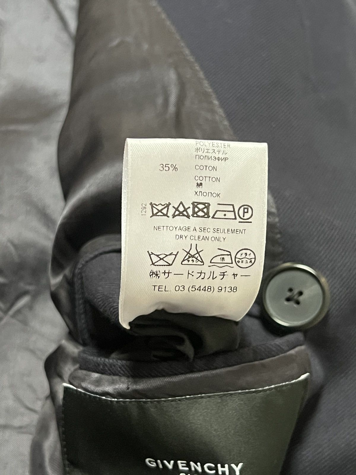 Givenchy Givenchy Blue Coat Jacket Size L Size US L / EU 52-54 / 3 - 11 Thumbnail
