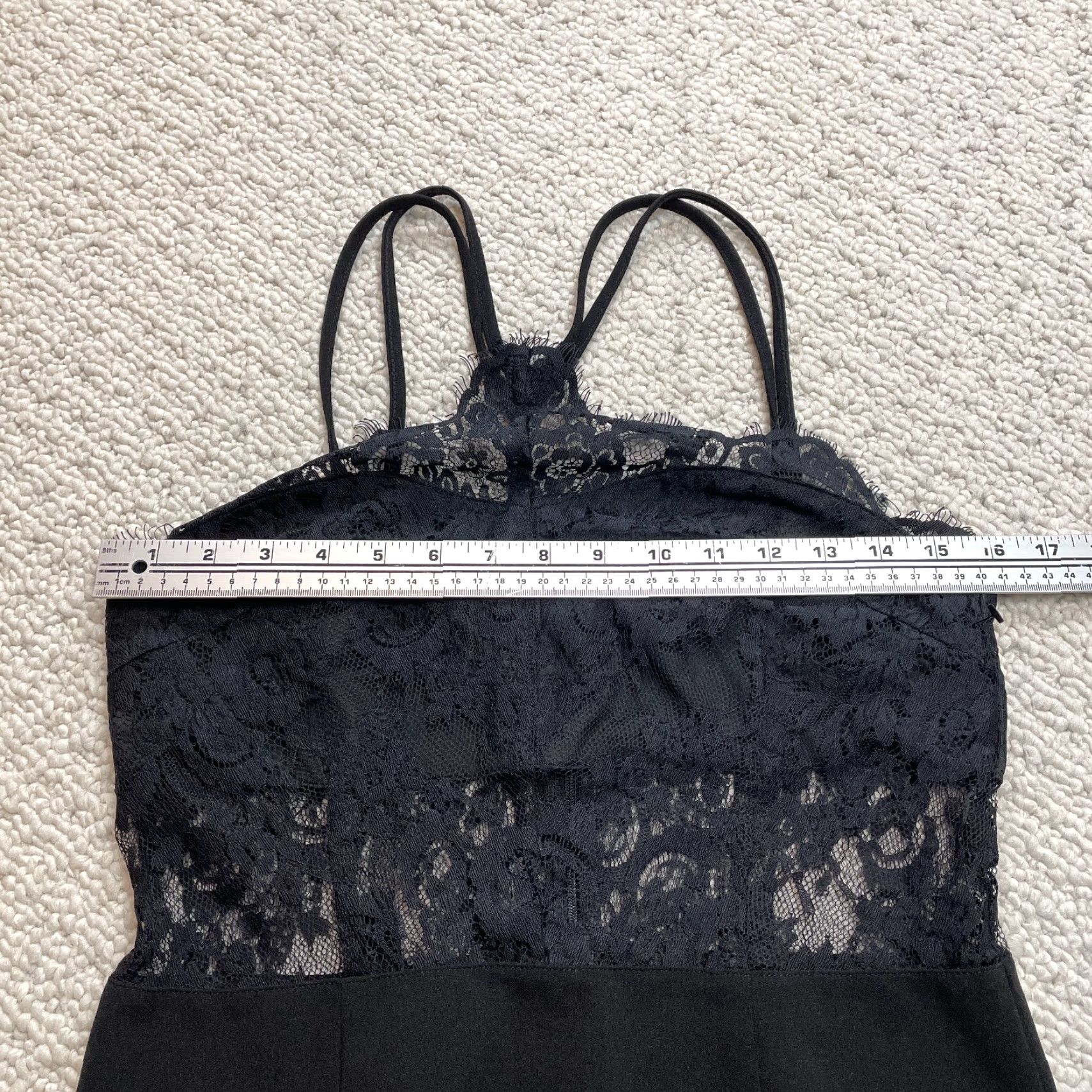 Boohoo VINTAGE Boohoo Dress Shift Womens 14 Black Lace Sheer Sleeveless Zip Round Neck Knee Length Solid / Fall Spring Summer Winter Womens Size XL / US 12-14 / IT 48-50 - 4 Thumbnail