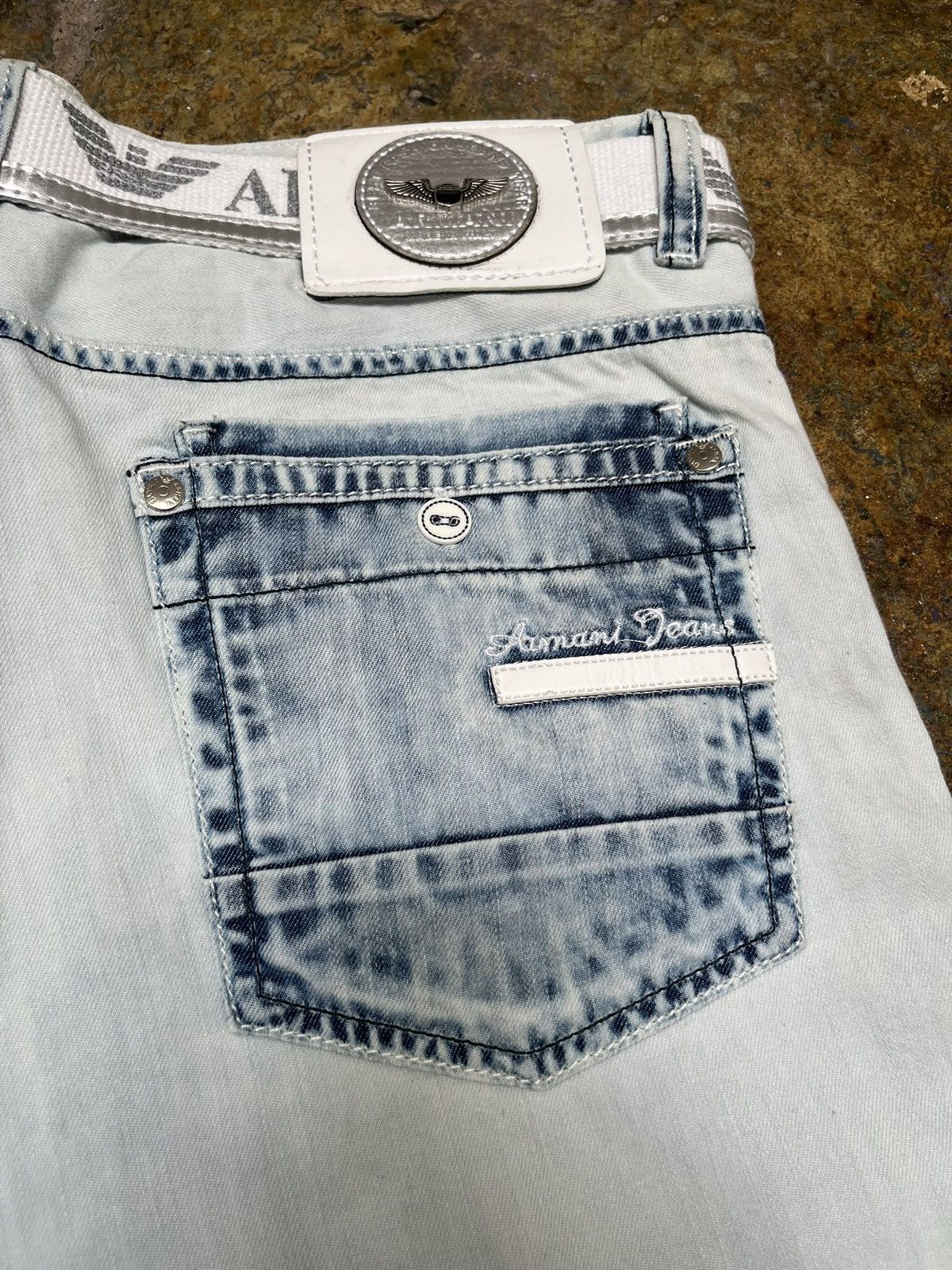 Emporio Armani Vintage Emporio Armani Light Wash Jeans Size US 36 / EU 52 - 9 Thumbnail