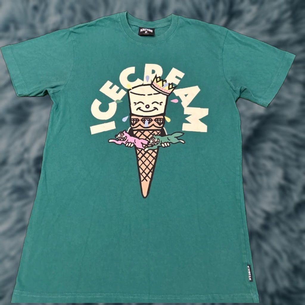 Vintage VINTAGE Ice Cream BBC Icecream Cone Running Dog Logo Shirt Mens Small Green Hip Hop Retro Size US S / EU 44-46 / 1 - 1 Thumbnail