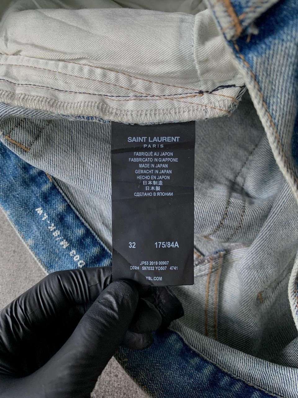 Saint Laurent Paris FREE TAX! D03 Light Wash Skinny Denim Jeans Size US 31 - 13 Thumbnail