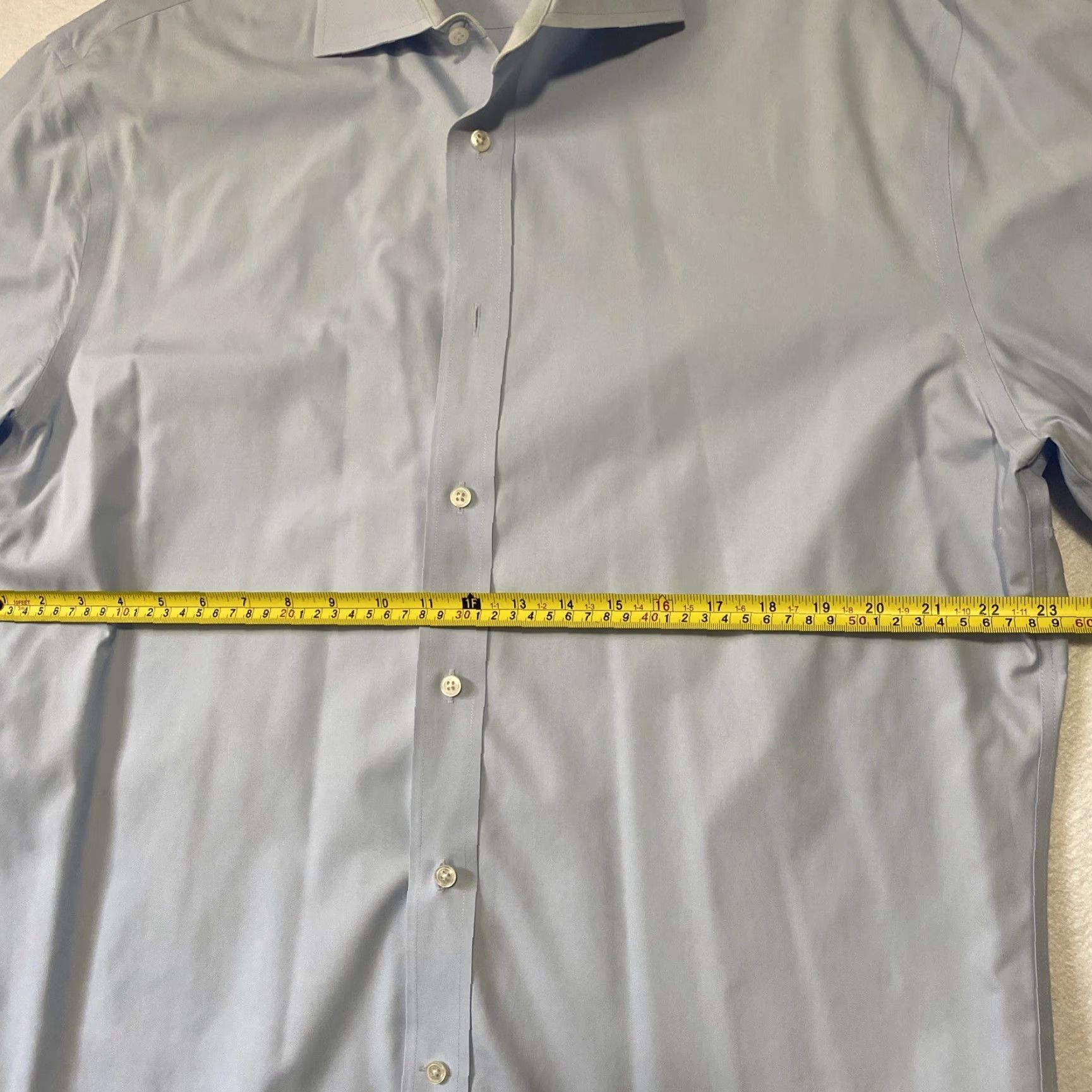 Express Express Button-Down Shirt Men’s XL Blue Long Sleeve Dress Shirt, 100% Cotton, Non-Iron, Traditional Fit Size US XL / EU 56 / 4 - 6 Thumbnail