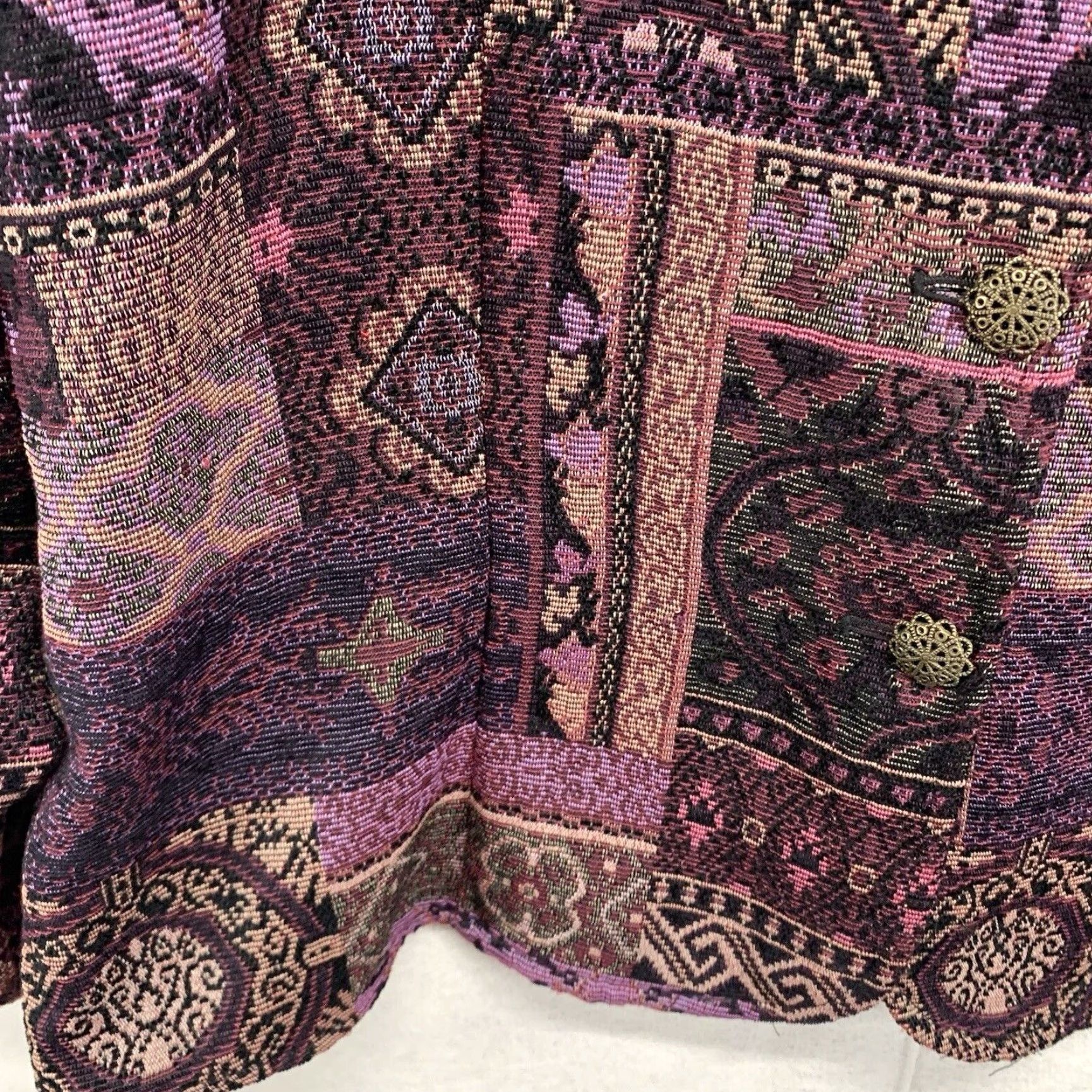 Vintage VINTAGE Dressbarn Purple Tapestry Brocade Blazer Jacket 2X Women Casual Formal Fall Winter Size XXL / US 16-18 / IT 52-54 - 5 Thumbnail
