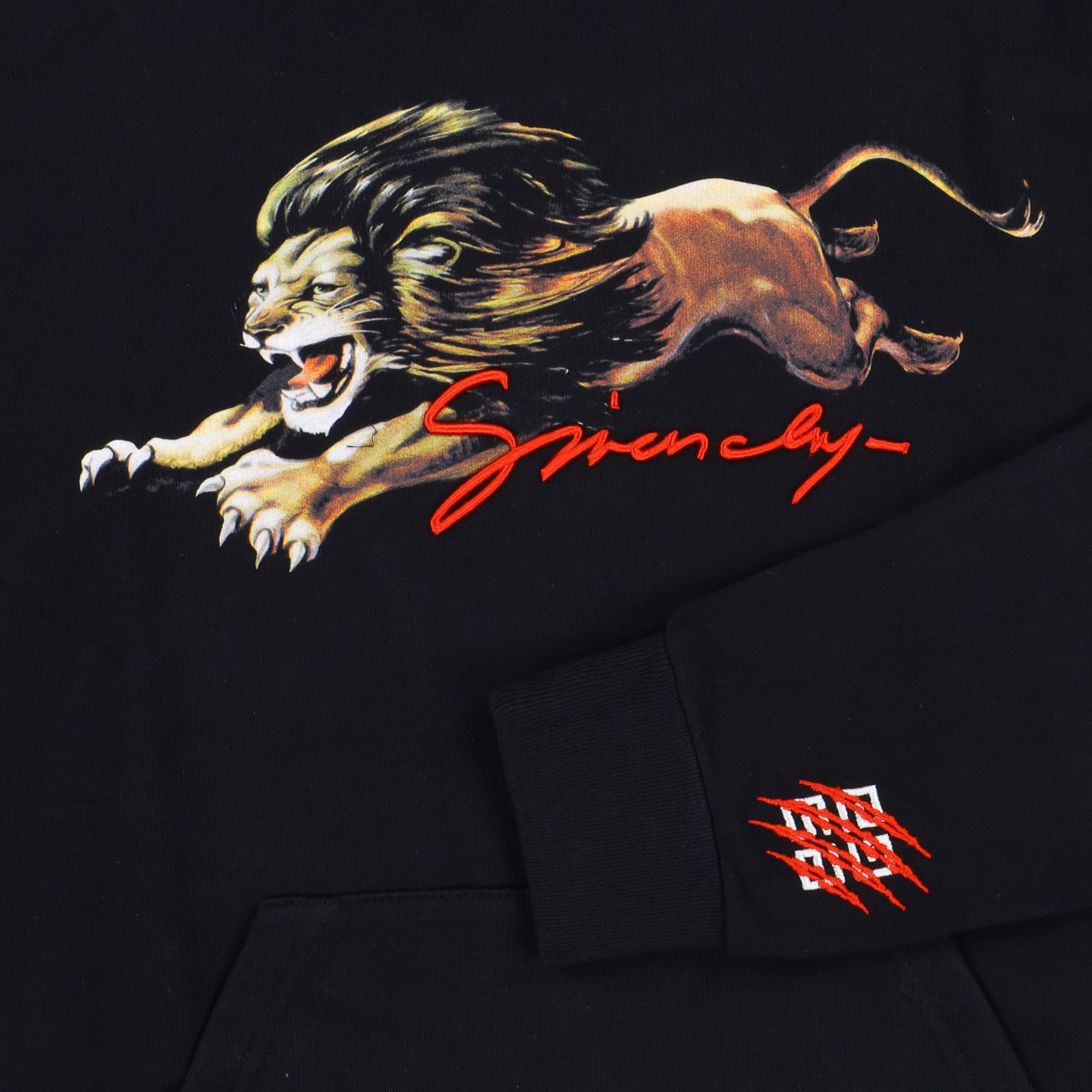 Givenchy Black Faux Fur Hood Signature Logo Lion Hoodie Size US S / EU 44-46 / 1 - 6 Thumbnail