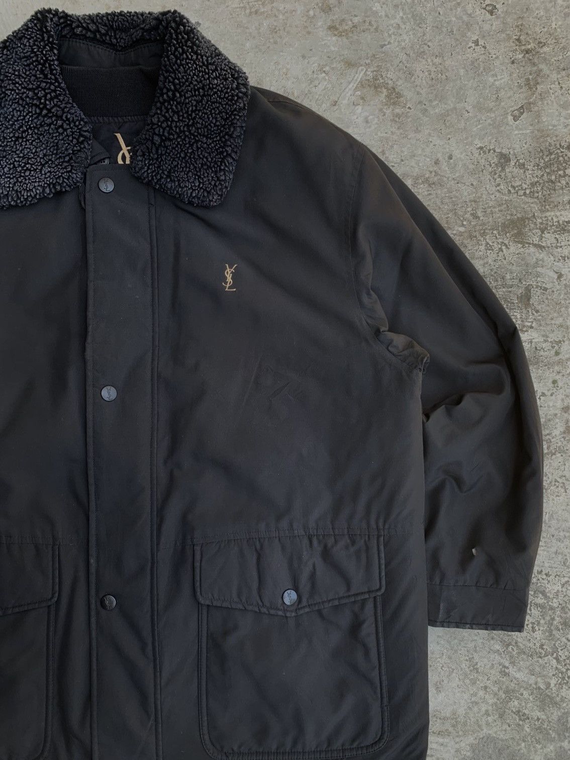 Vintage × Yves Saint Laurent Double Layered Coat Jacket Size US M / EU 48-50 / 2 - 3 Thumbnail