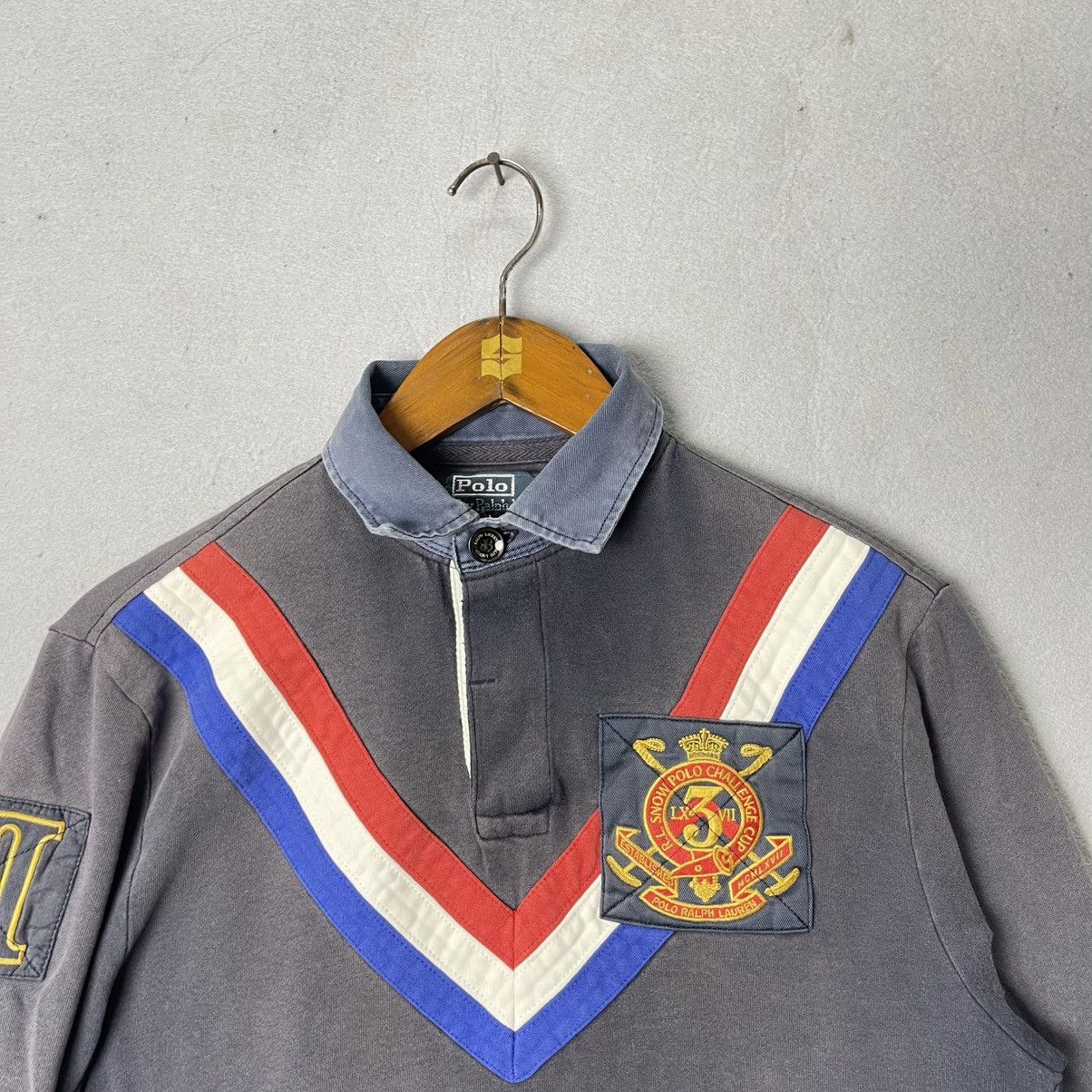 Polo Ralph Lauren Vintage Polo Ralph Lauren Challenge Club Rugby Sweatshirt Size US M / EU 48-50 / 2 - 2 Thumbnail
