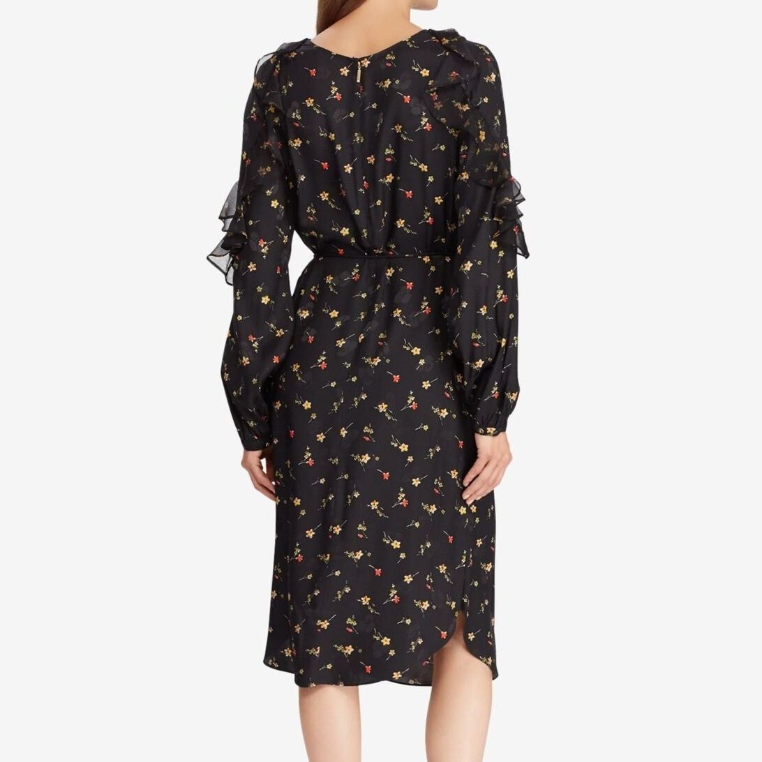 Lauren Ralph Lauren Lauren Ralph Lauren Womens Floral Sheath Dress Ruffle Sleeve Size L / US 10 / IT 46 - 11 Thumbnail