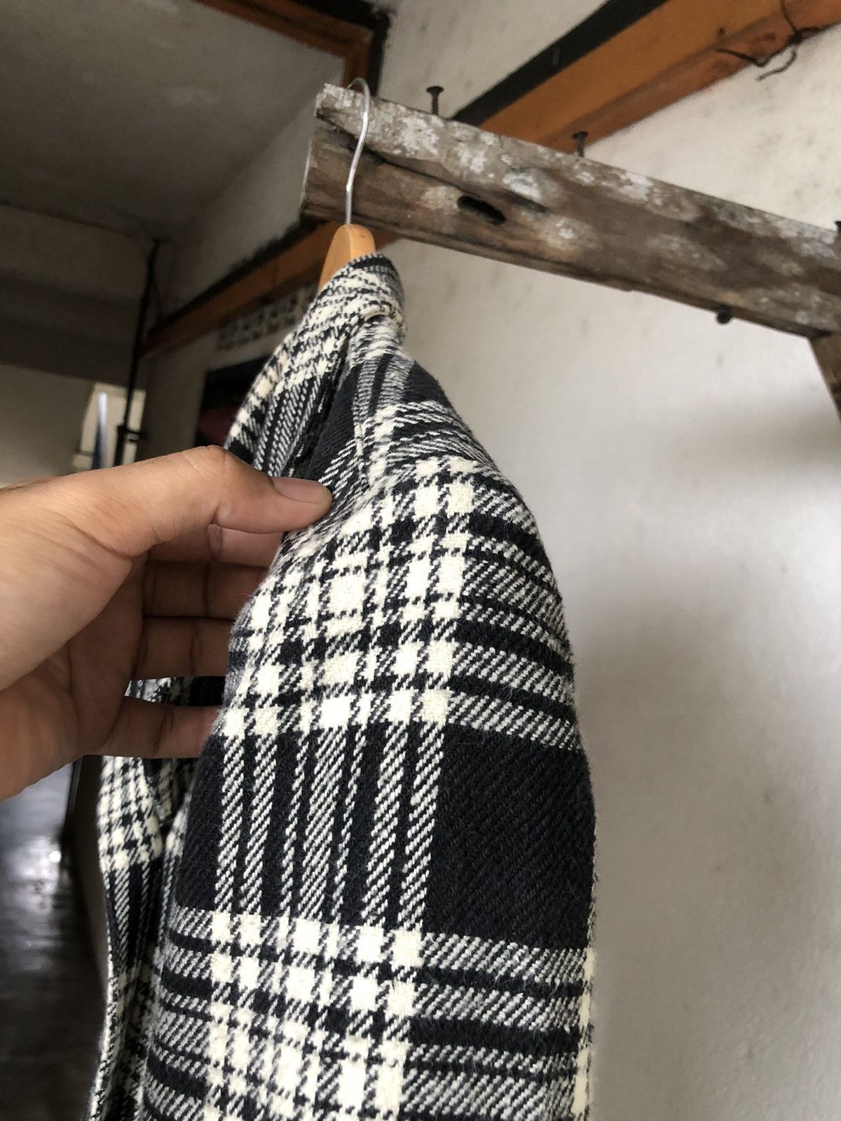 Issey Miyake Vintage Issey Miyake IS Cotton Checked Coat Jacket Size M / US 6-8 / IT 42-44 - 16 Thumbnail