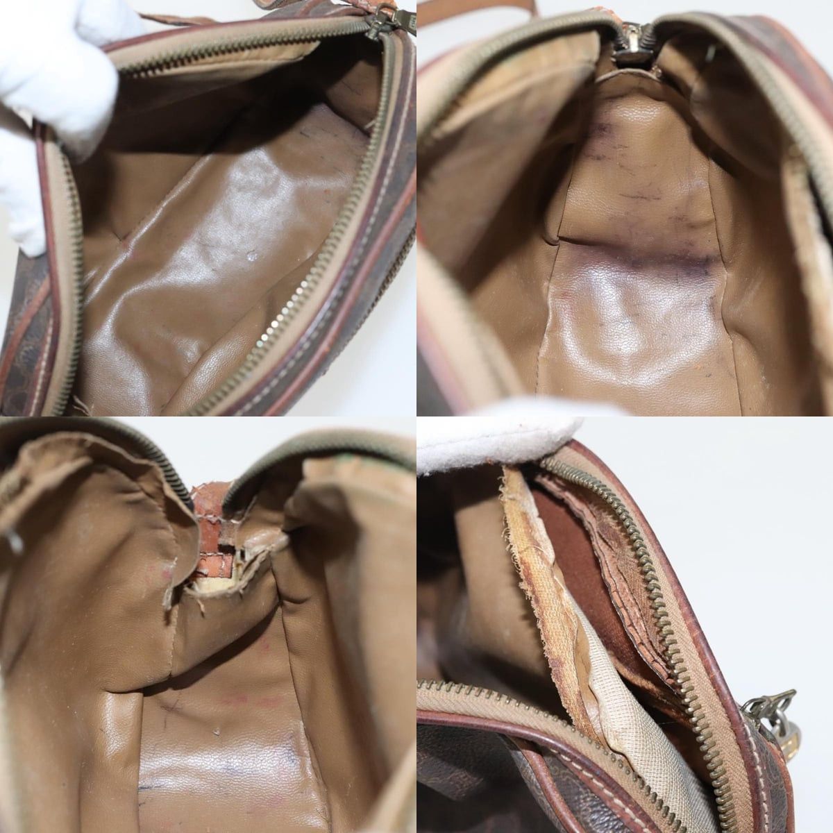 Celine CELINE Macadam Canvas Shoulder Bag Pvc Leather Brown Gold Size ONE SIZE - 12 Thumbnail