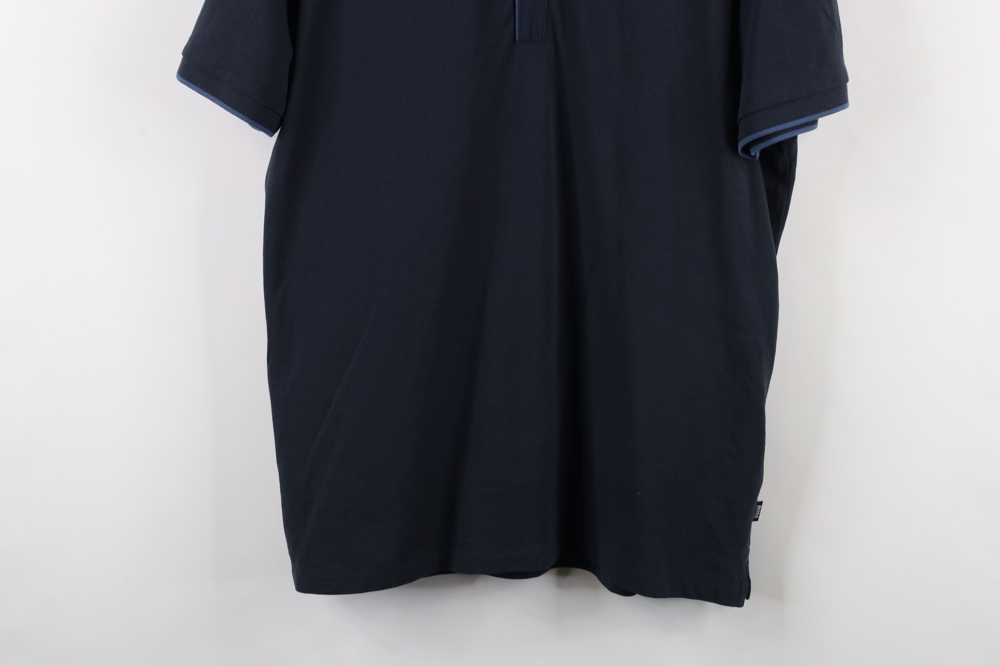 Hugo Boss × Vintage Hugo Boss Regular Fit Pima Cotton Collared Polo Shirt Blue Size US XXL / EU 58 / 5 - 3 Thumbnail