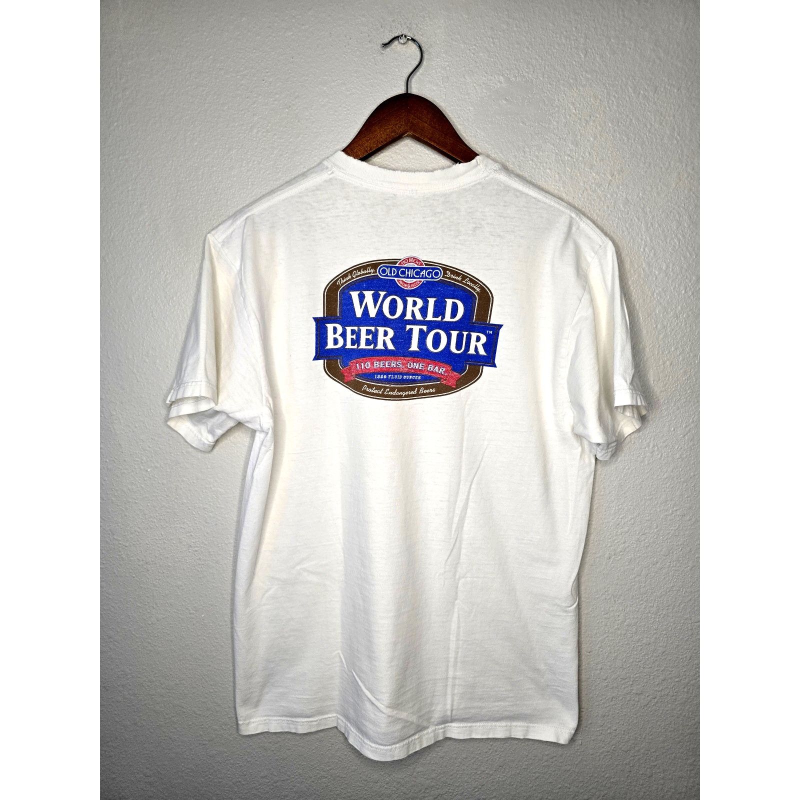Other Old Chicago World Beer Tour Faded Distressed Alcohol Tee Size US L / EU 52-54 / 3 - 1 Thumbnail