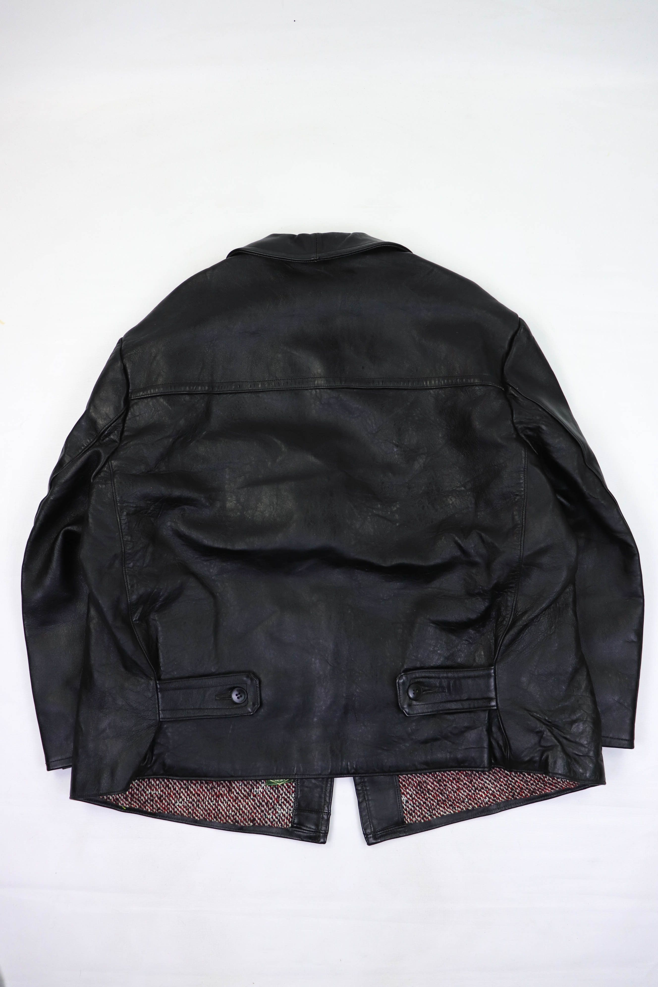 Vintage 60-70s Vintage Graulhet Impercuir French Leather Jacket Coat Size US XL / EU 56 / 4 - 2 Thumbnail
