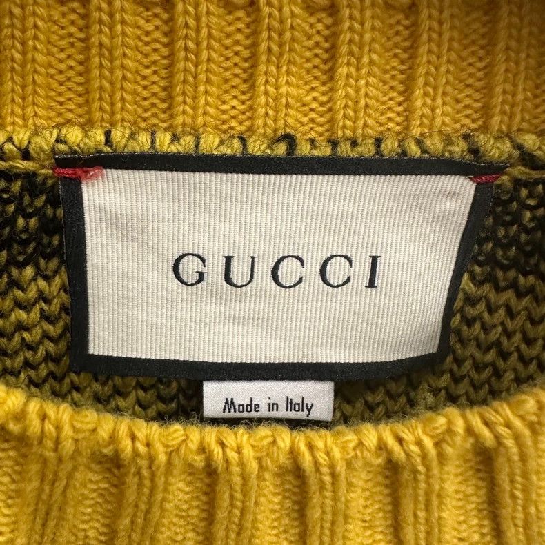 Gucci Gucci Bat pattern yellow wool sweater Size US XS / EU 42 / 0 - 5 Thumbnail