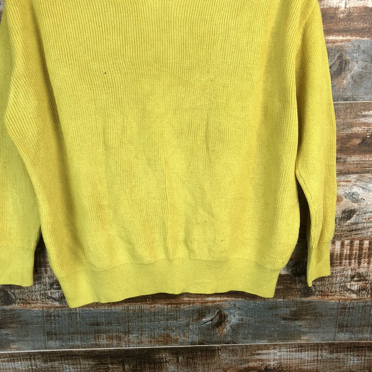 Homespun Knitwear × Japanese Brand American Holic Yellow Knitwear #A1777 Size M / US 6-8 / IT 42-44 - 6 Thumbnail