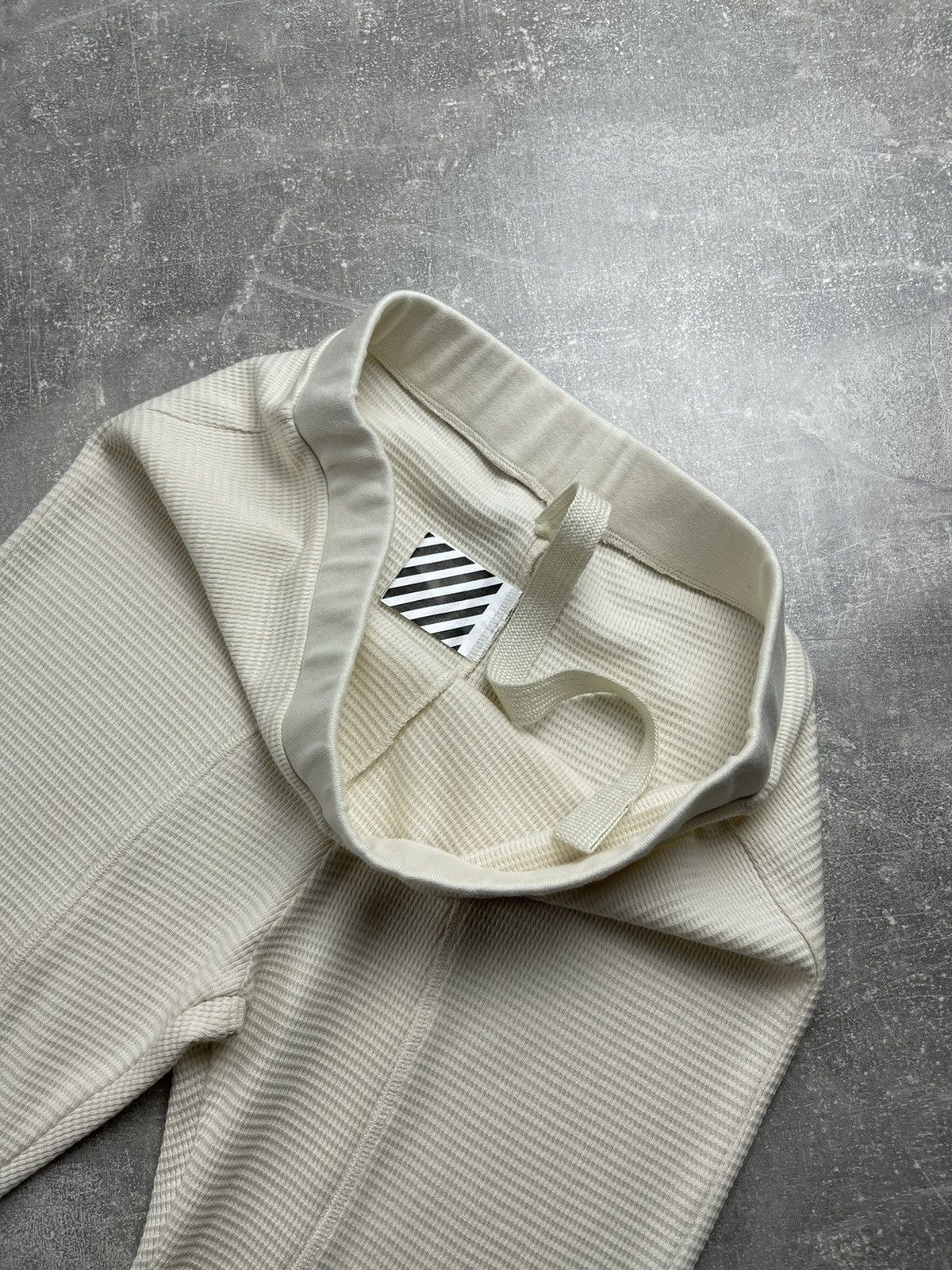 Off-White Off White Ribbed Cotton Thermal Long Johns Ivory Size L Size US 36 / EU 52 - 9 Thumbnail
