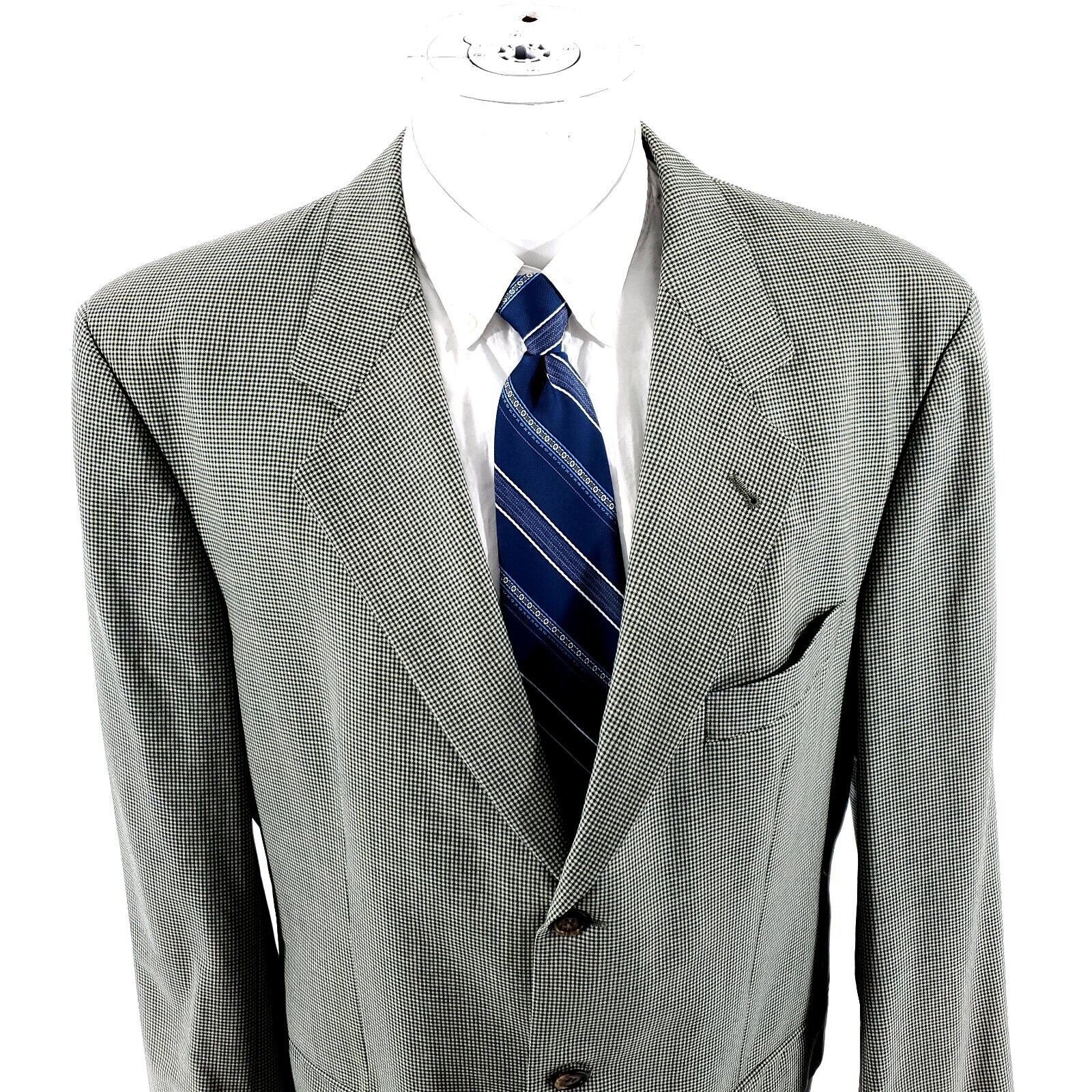 Hugo Boss Hugo Boss Tatlagia Wool 3 Button Blazer 42L Blue Cream Teal Size 42L - 1 Thumbnail