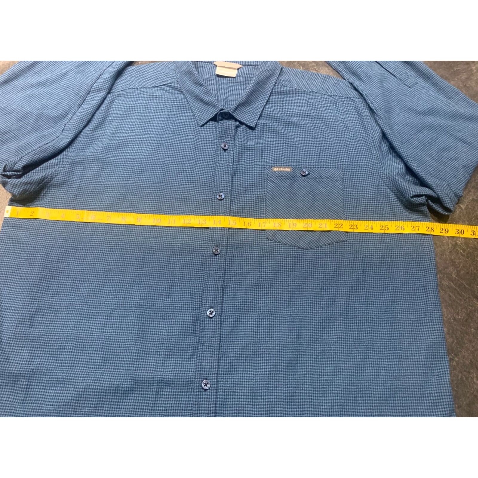 Vintage COLUMBIA Glenplaid Blue Button-Up Shirt 2XL Regular Long Sleeve Mens Size US XXL / EU 58 / 5 - 7 Thumbnail