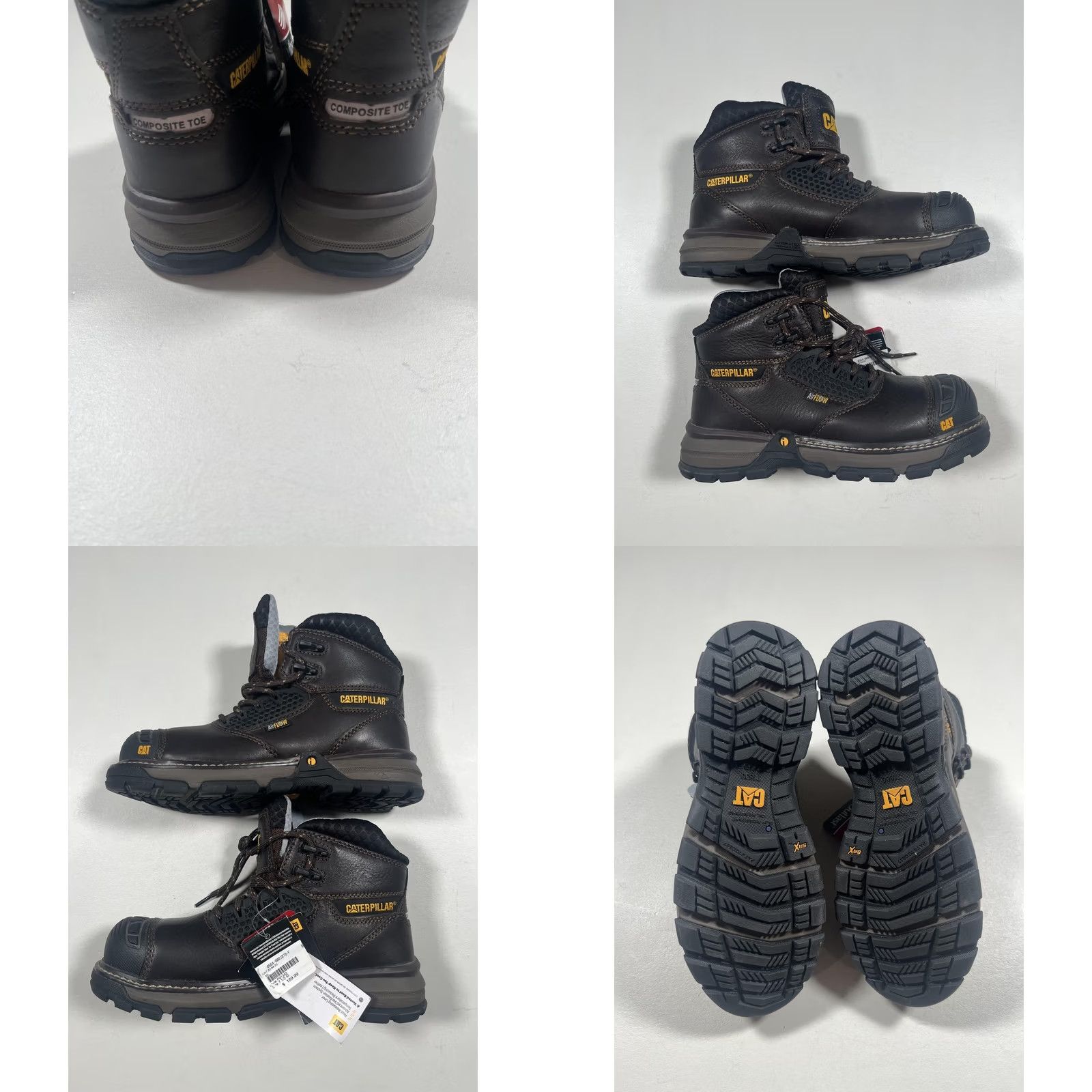 Caterpillar Caterpillar Women’s Brown Leather Work Boots Size 7.5 Composite Toe Outlast Size US 8 / IT 38 - 8 Thumbnail
