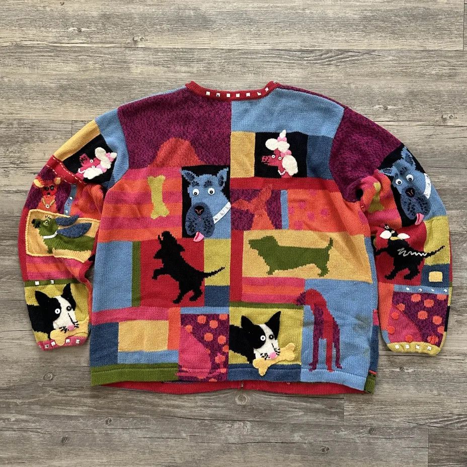 Other Vintage 2002 Susan Bristol Patchwork Dog Sweater Size XL Size XL / US 12-14 / IT 48-50 - 4 Thumbnail