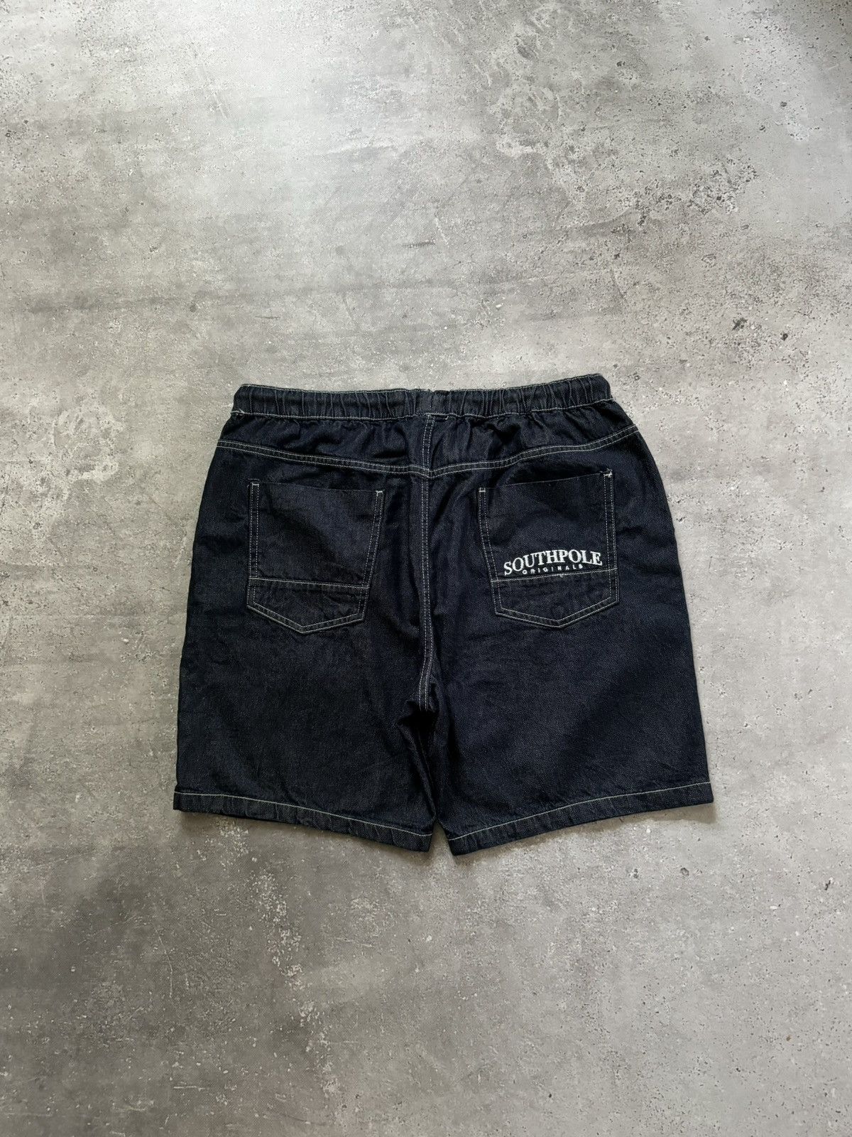 JNCO × Southpole × Vintage NWT Southpole Dark Blue Washed Denim Shorts Size US 34 / EU 50 - 5 Thumbnail