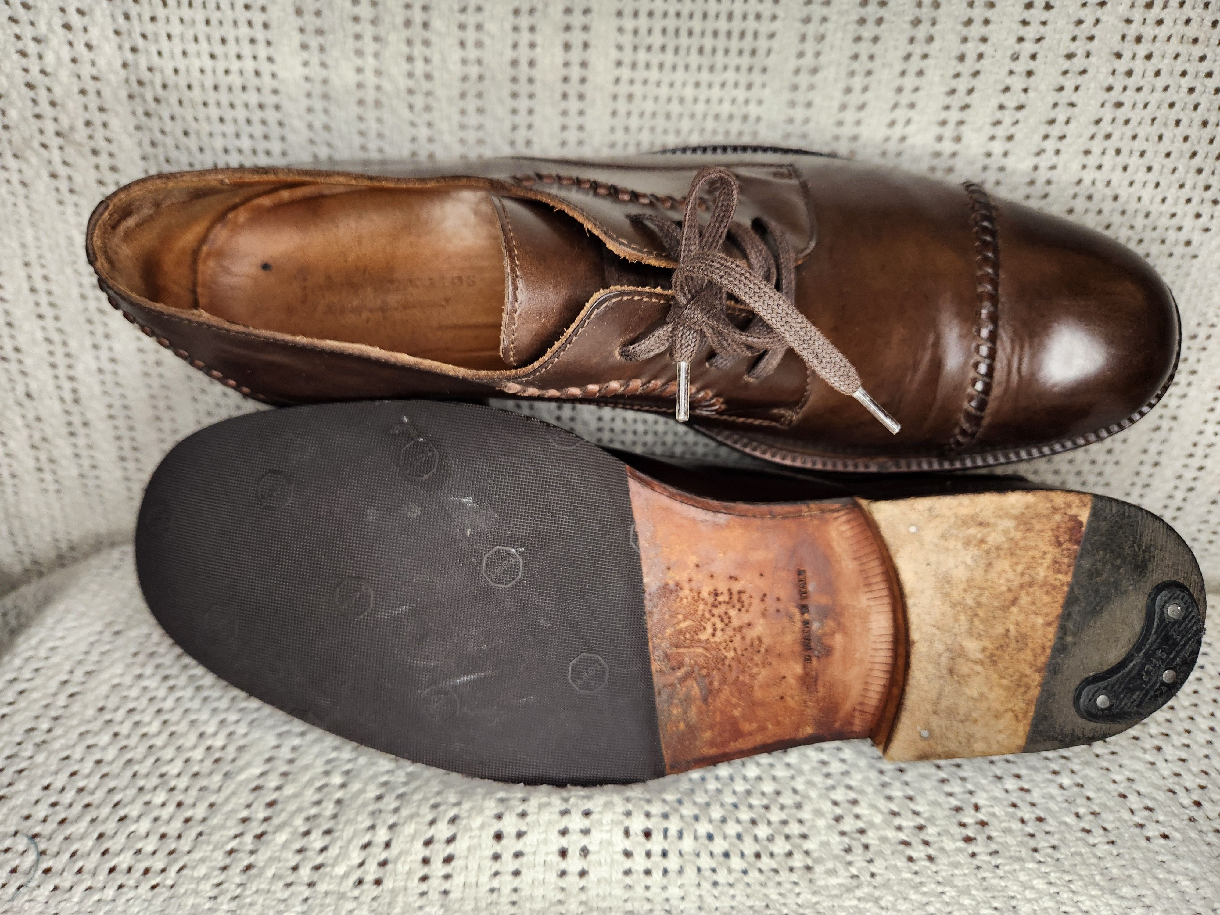 John Varvatos handmade italian captoe Size US 12 / EU 45 - 9 Thumbnail