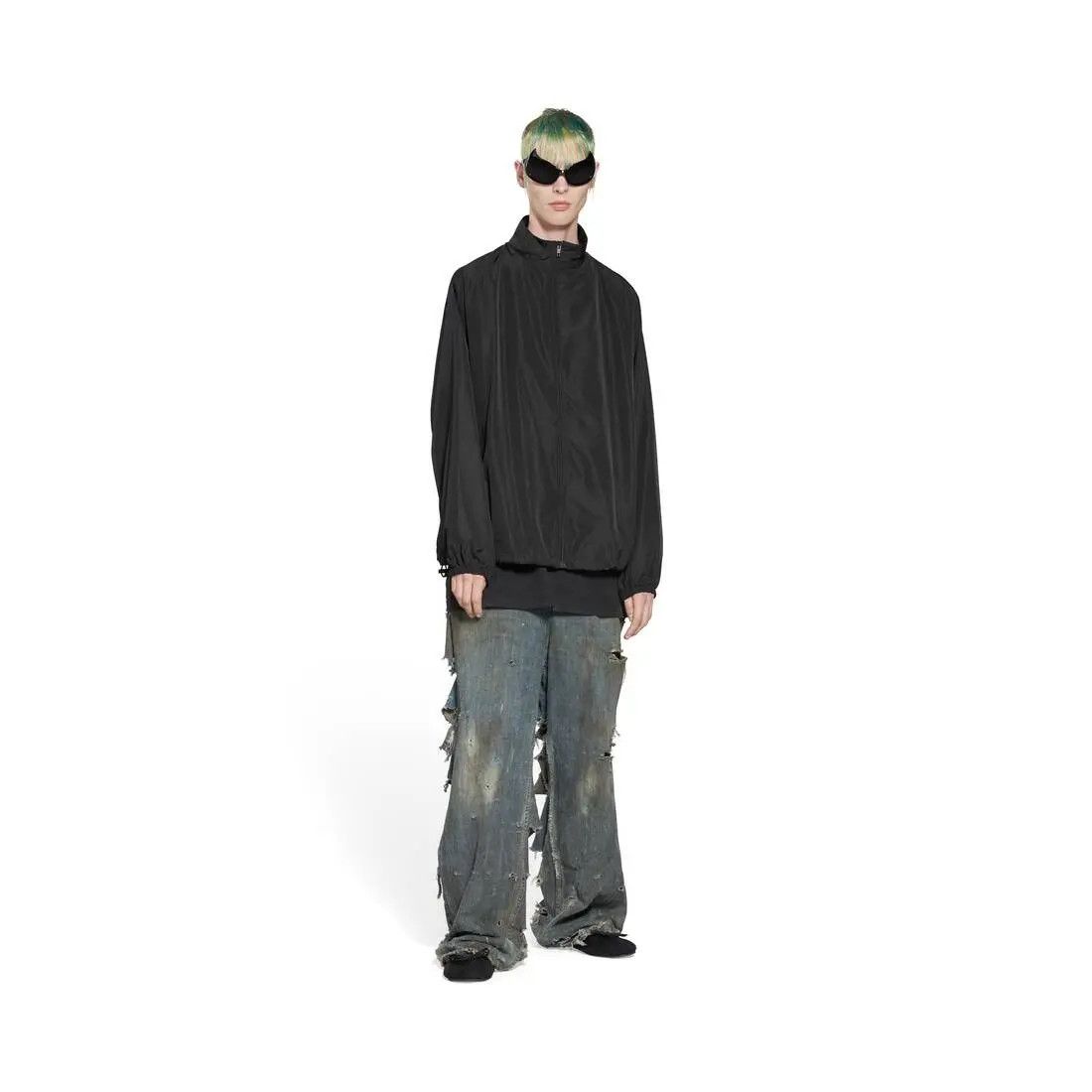 Balenciaga o1w1db10725 Minimal Tracksuit Jacket in Black Size US XL / EU 56 / 4 - 2 Thumbnail
