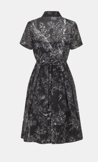 Dior o1w1db10924 Jardin D'Hiver Cotton Dress in Black Size XS / US 0-2 / IT 36-38 - 2 Thumbnail
