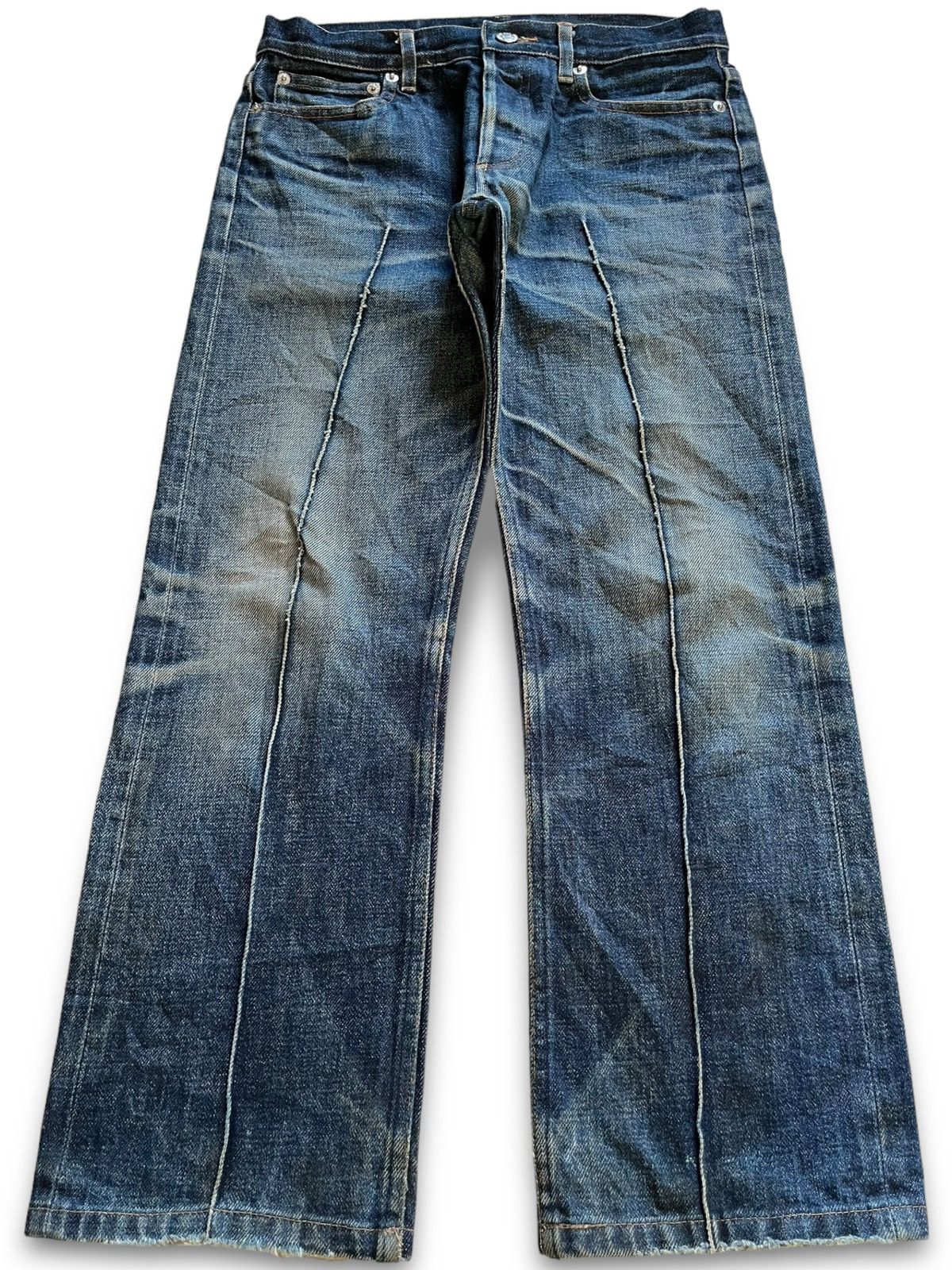 A.P.C. Vintage A.P.C Paris Selvedge Button Fly Mud Wash Jeans Size US 28 / EU 44 - 2 Thumbnail