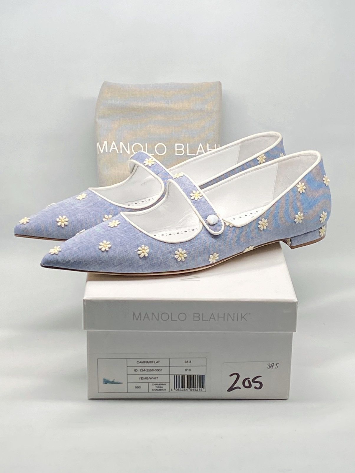 Manolo Blahnik Manolo Blahnik Campari Blue Mary Jane Ballet Flats size 38.5 Size US 8.5 / IT 38.5 - 11 Thumbnail