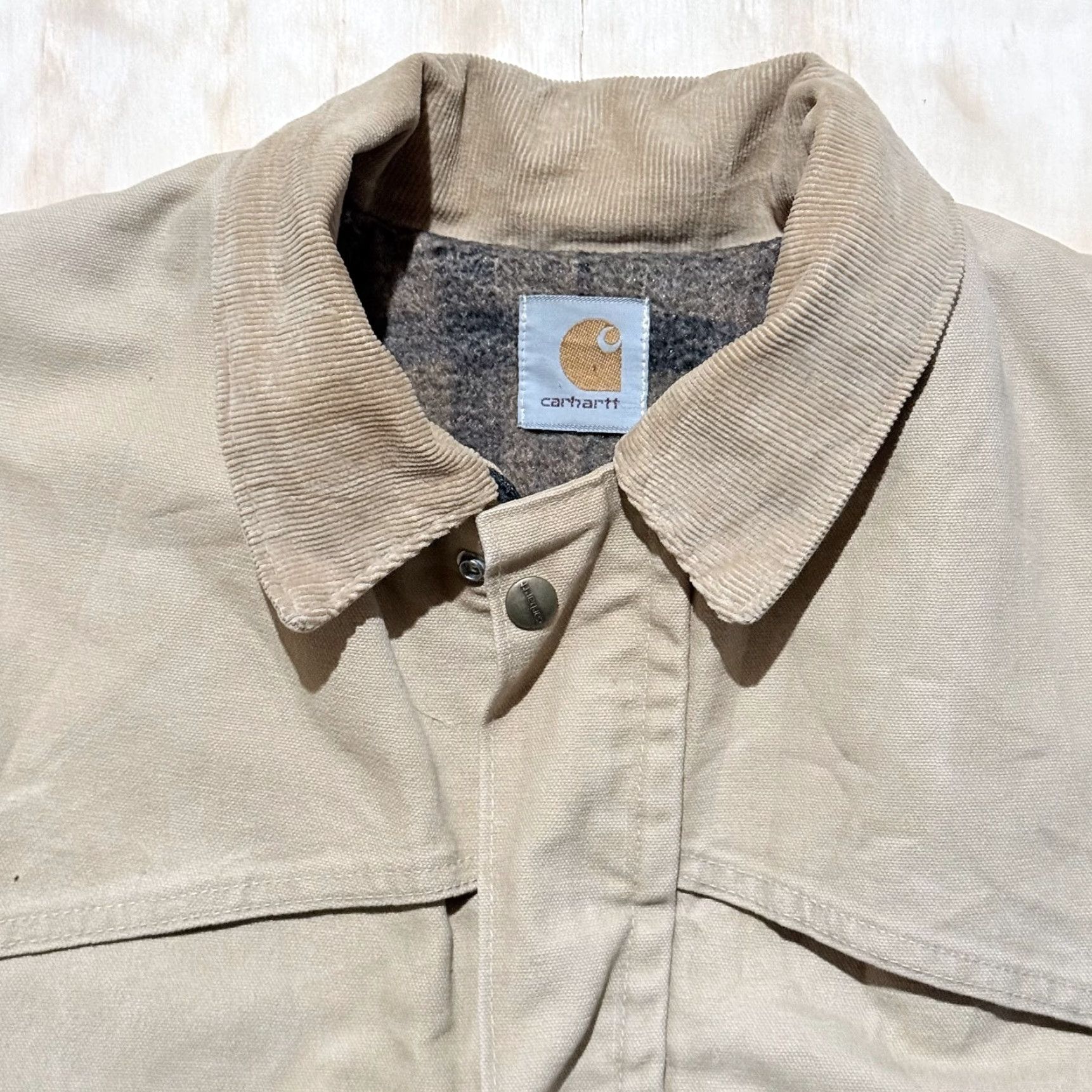Carhartt VINTAGE Carhartt Western Chore Coat Men's Wheat Canvas Blanket Lined Work Jacket 2XL Size US XXL / EU 58 / 5 - 6 Thumbnail
