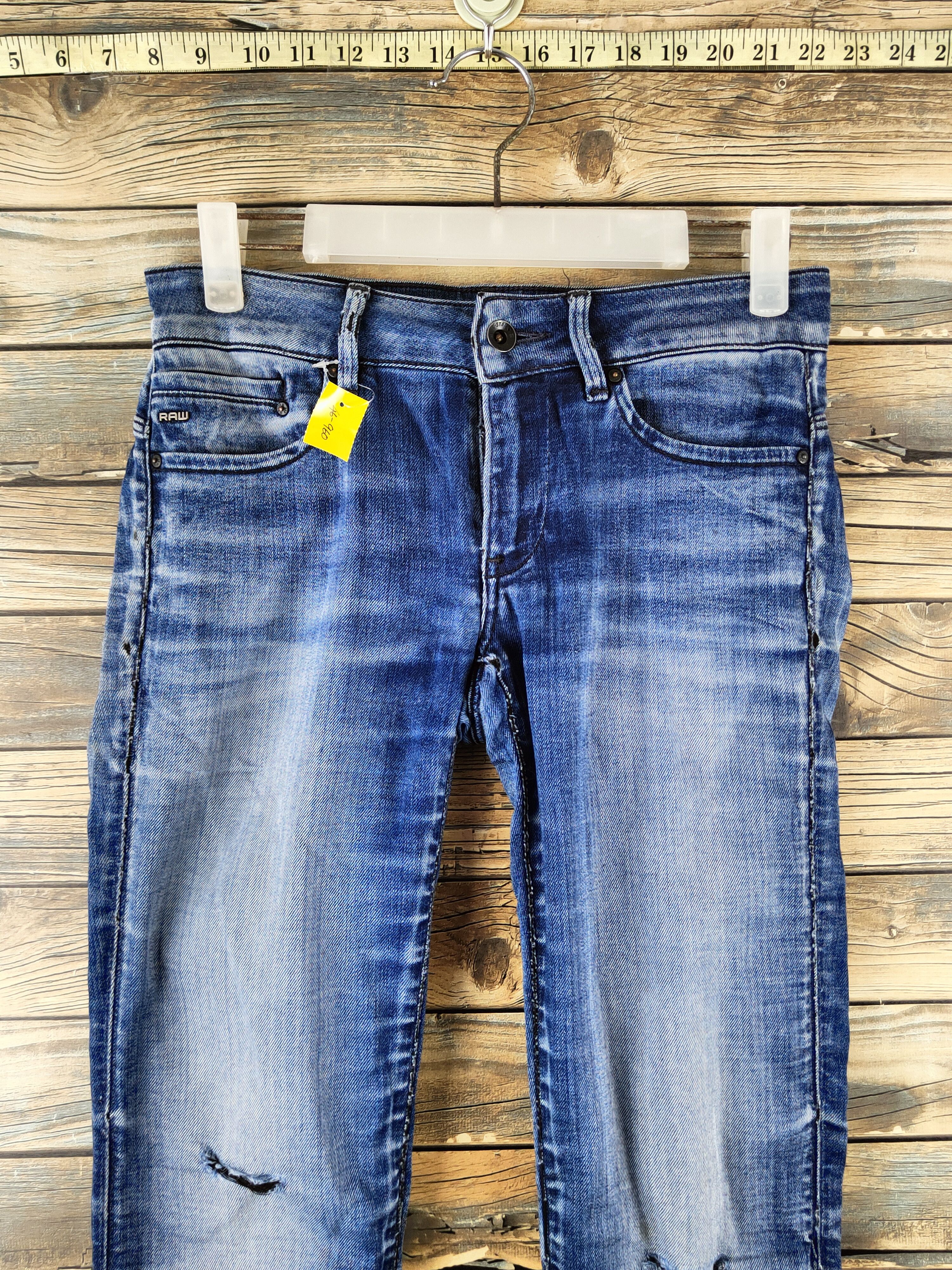 G-Star DL G-Star raw Dark Blue Distressed Ripped Jeans #46-960 Size 26" / US 2 / IT 38 - 2 Thumbnail