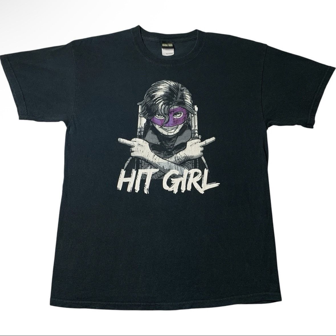 Vintage Kick-Ass Movie Promo Hit-Girl T Shirt Mens Size L Black