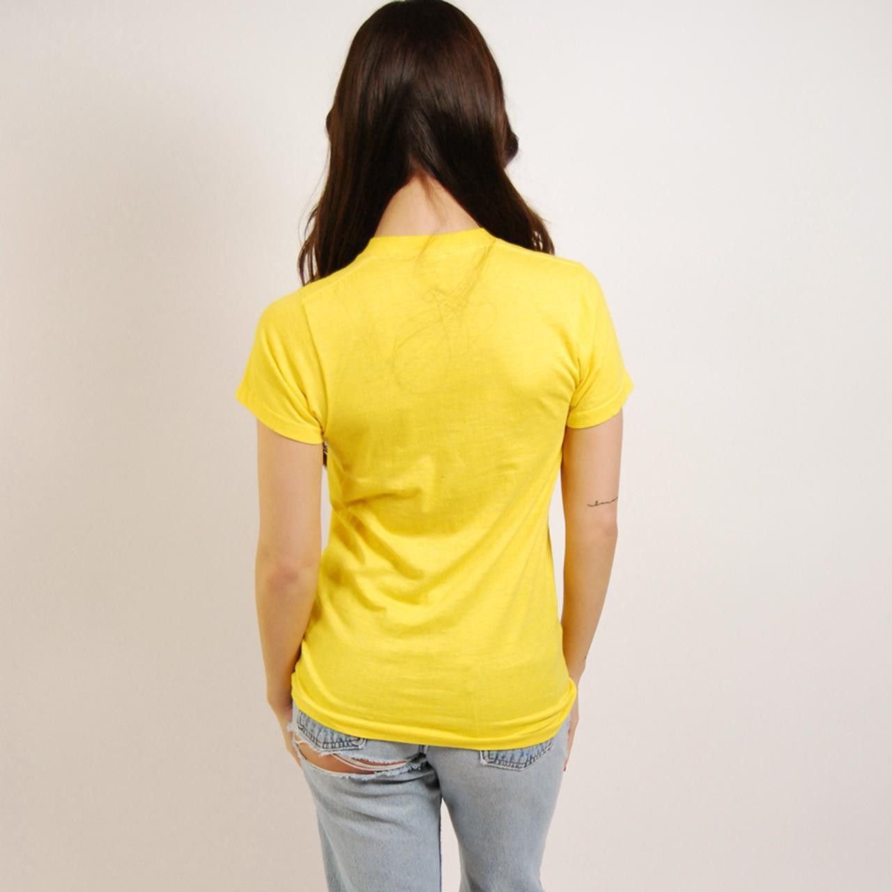 Vintage 70s Jim Beam T-shirt (S) vintage yellow single stitch medium Size US S / EU 44-46 / 1 - 3 Thumbnail