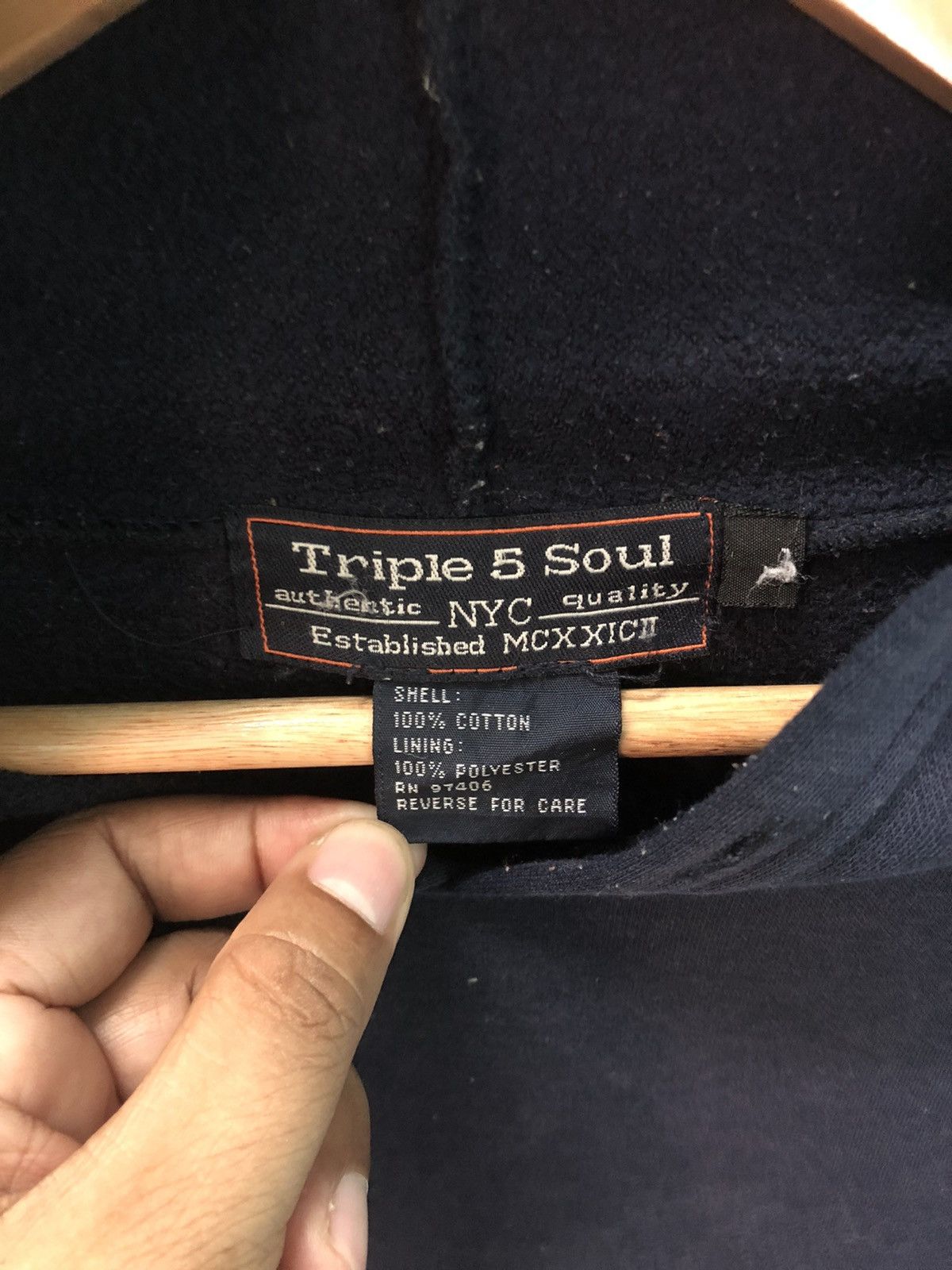 Triple 5 Soul × Vintage Vintage Triple Five Soul Big Logo Boxy Hoodie Size US M / EU 48-50 / 2 - 9 Thumbnail