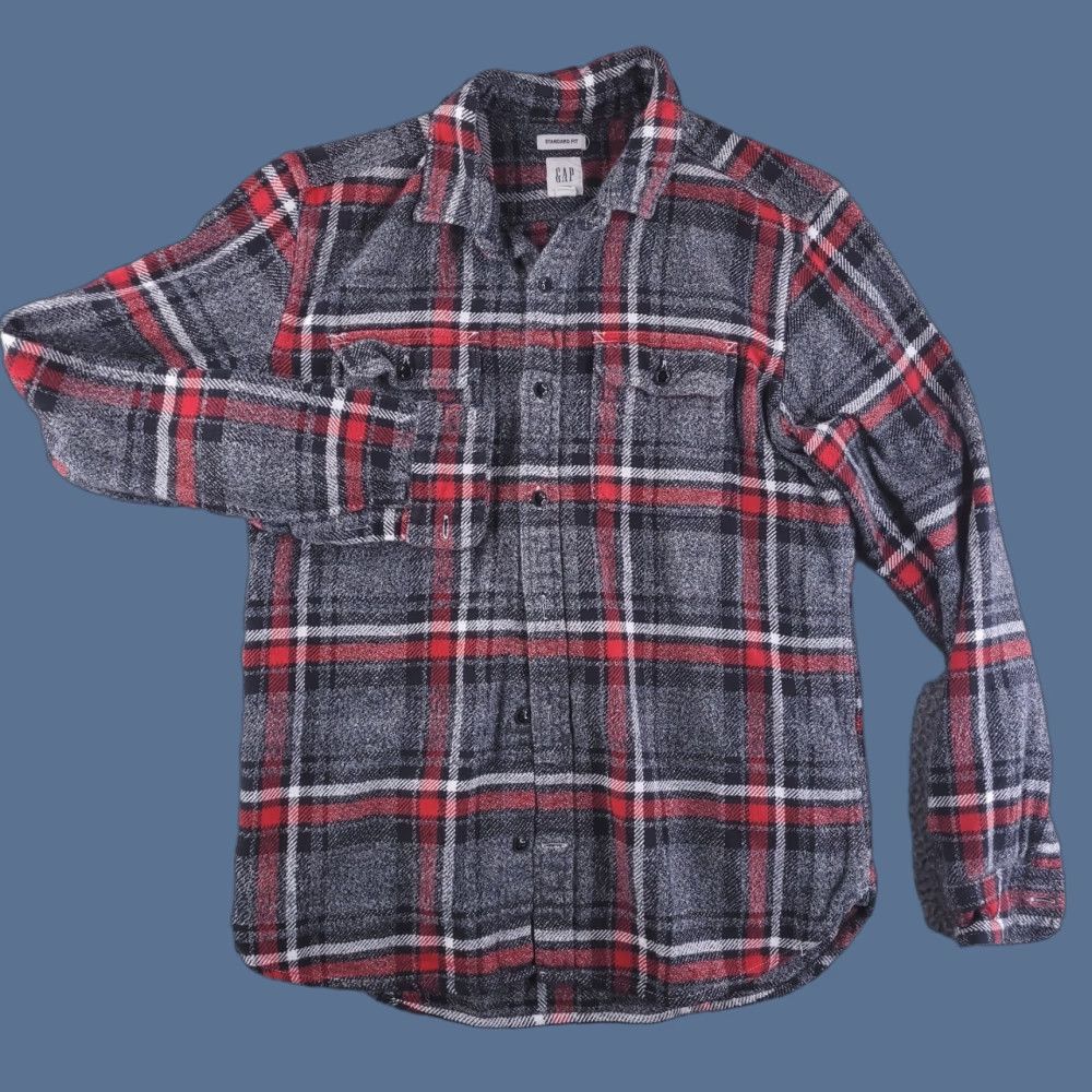 Gap **Red Flannel Gap Mens Heavyweight Button-Up Shirt** User: **Black Flannel Gap Mens Heavyweight Button-Up Shirt** Size US S / EU 44-46 / 1 - 1 Thumbnail