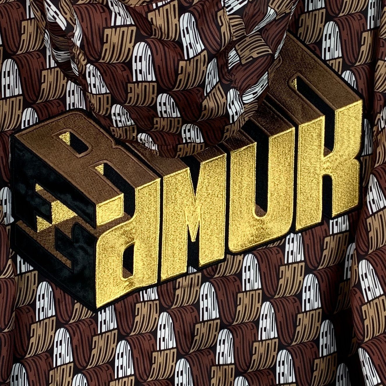 Fendi Fendi Roma Brown Full Logo Print Hooded Jacket 46/S Zipper C Size S / US 4 / IT 40 - 6 Thumbnail