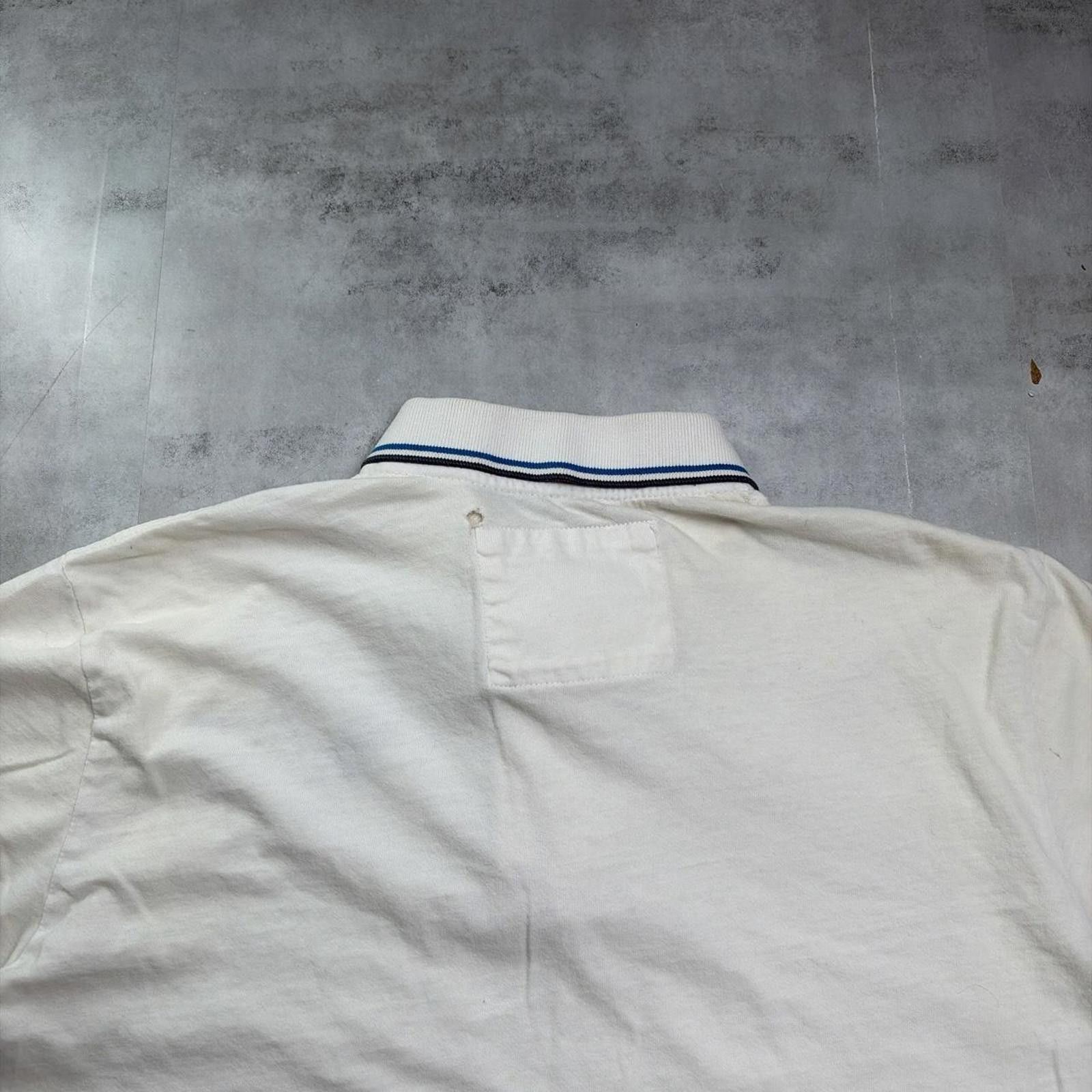 Aeropostale Y2K White Aeropostale Grunge Skater Distressed Polo Shirt Size US L / EU 52-54 / 3 - 7 Thumbnail